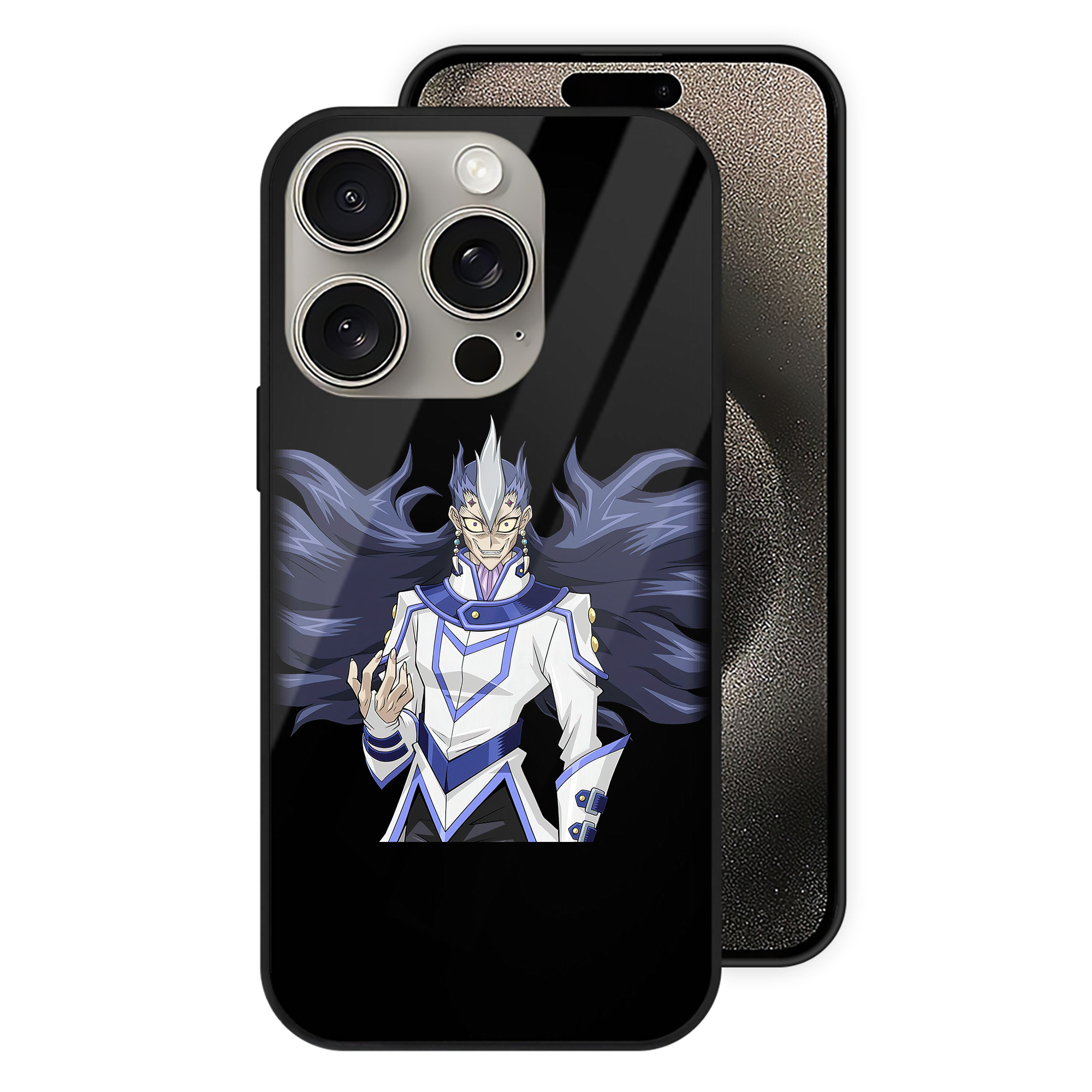 （画像用） 遊☆戯☆王 Yu-Gi-Oh! 【iPhone15Pro対応】スマホケース 耐衝撃＆黄変防止 背面ガラス