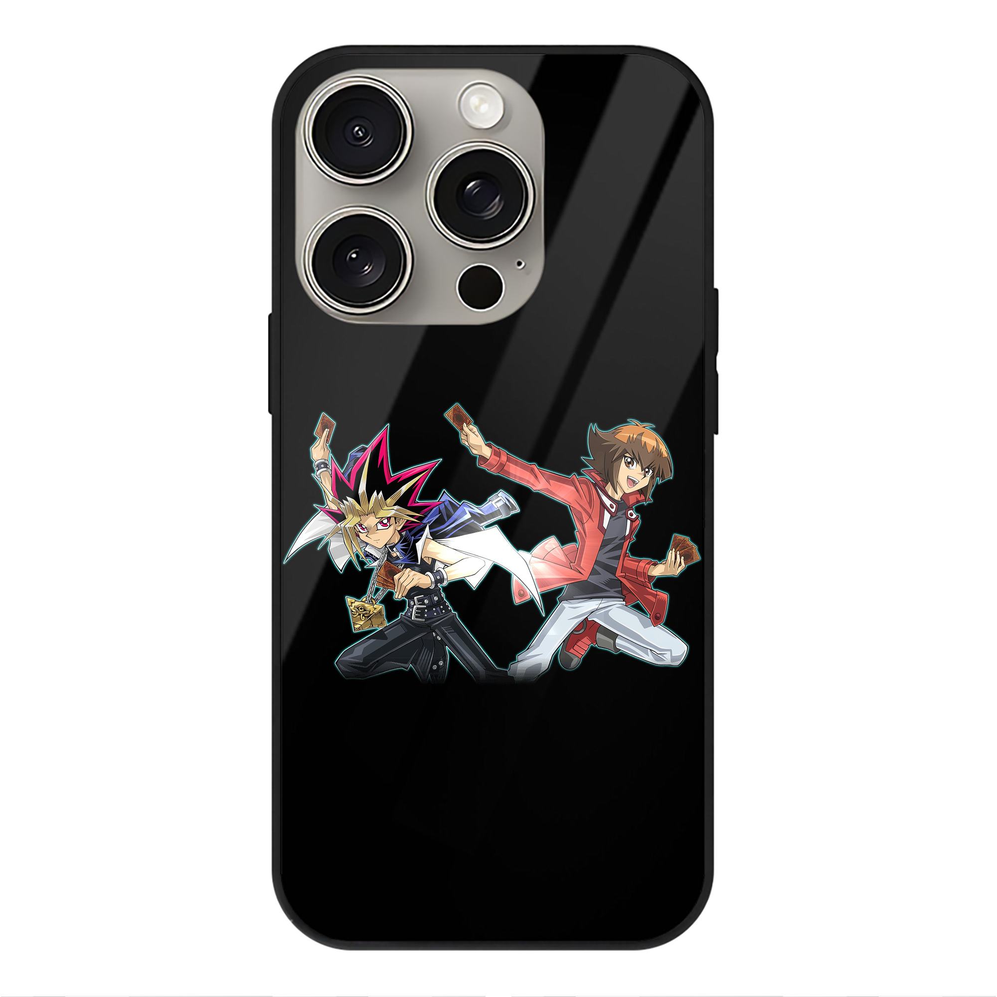 遊☆戯☆王 Yu-Gi-Oh! 【iPhone15Pro対応】スマホケース 耐衝撃＆黄変防止 背面ガラス