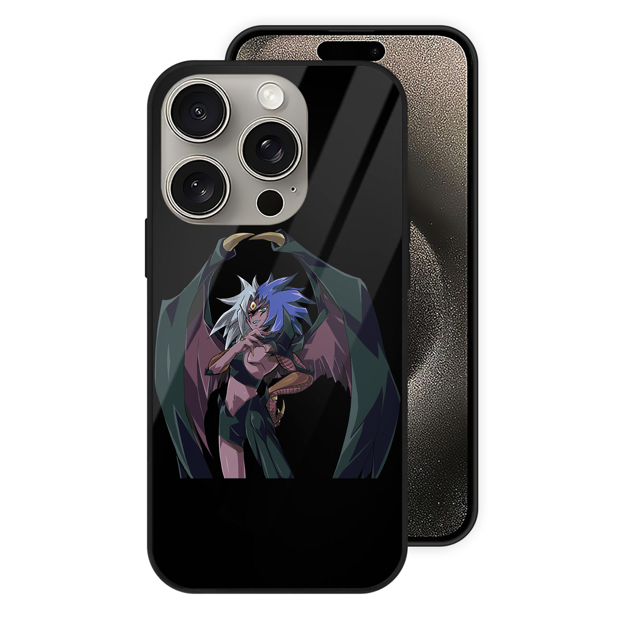 （画像用） 遊☆戯☆王 Yu-Gi-Oh! 【iPhone15Pro対応】スマホケース 耐衝撃＆黄変防止 背面ガラス