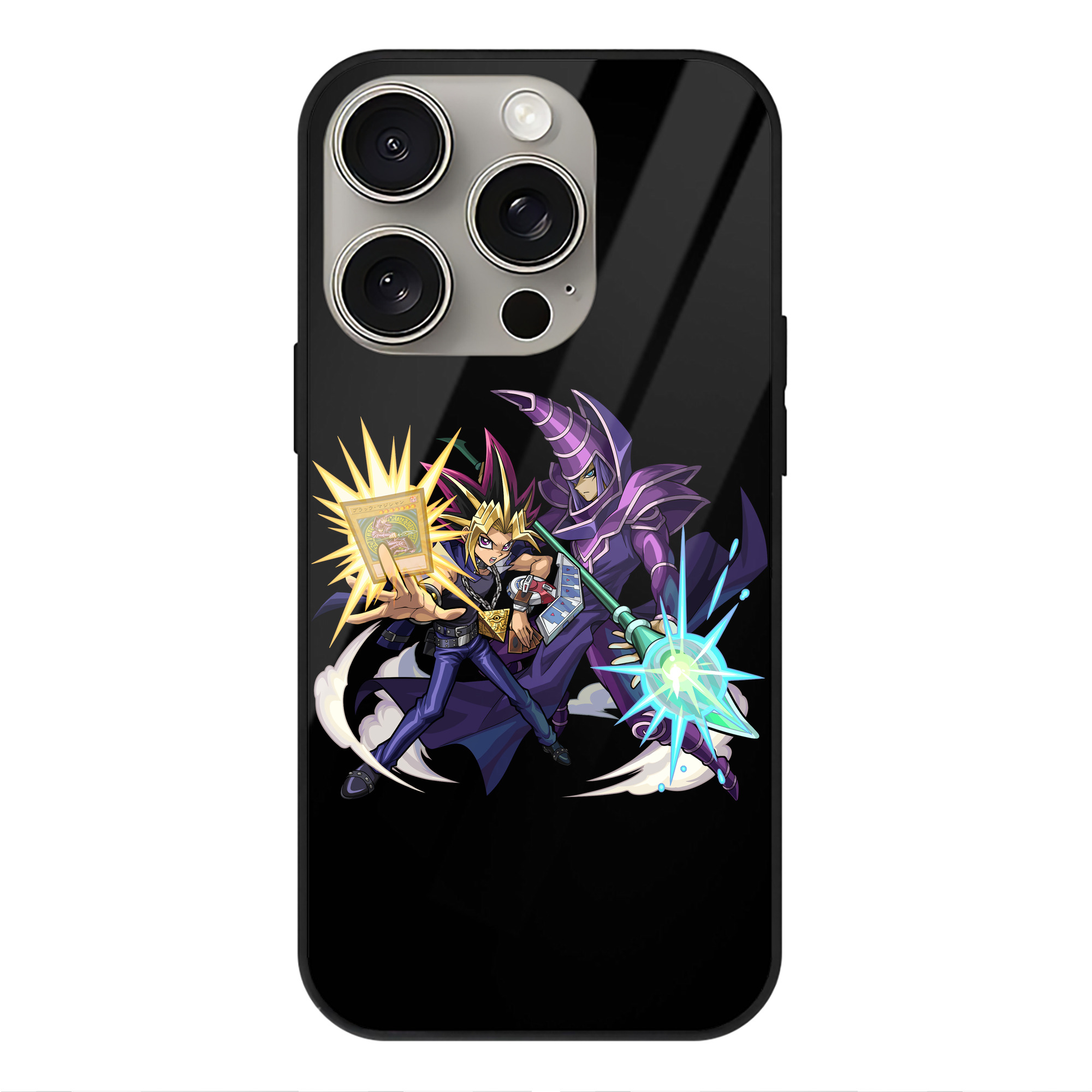 遊☆戯☆王 Yu-Gi-Oh! 【iPhone15Pro対応】スマホケース 耐衝撃＆黄変防止 背面ガラス