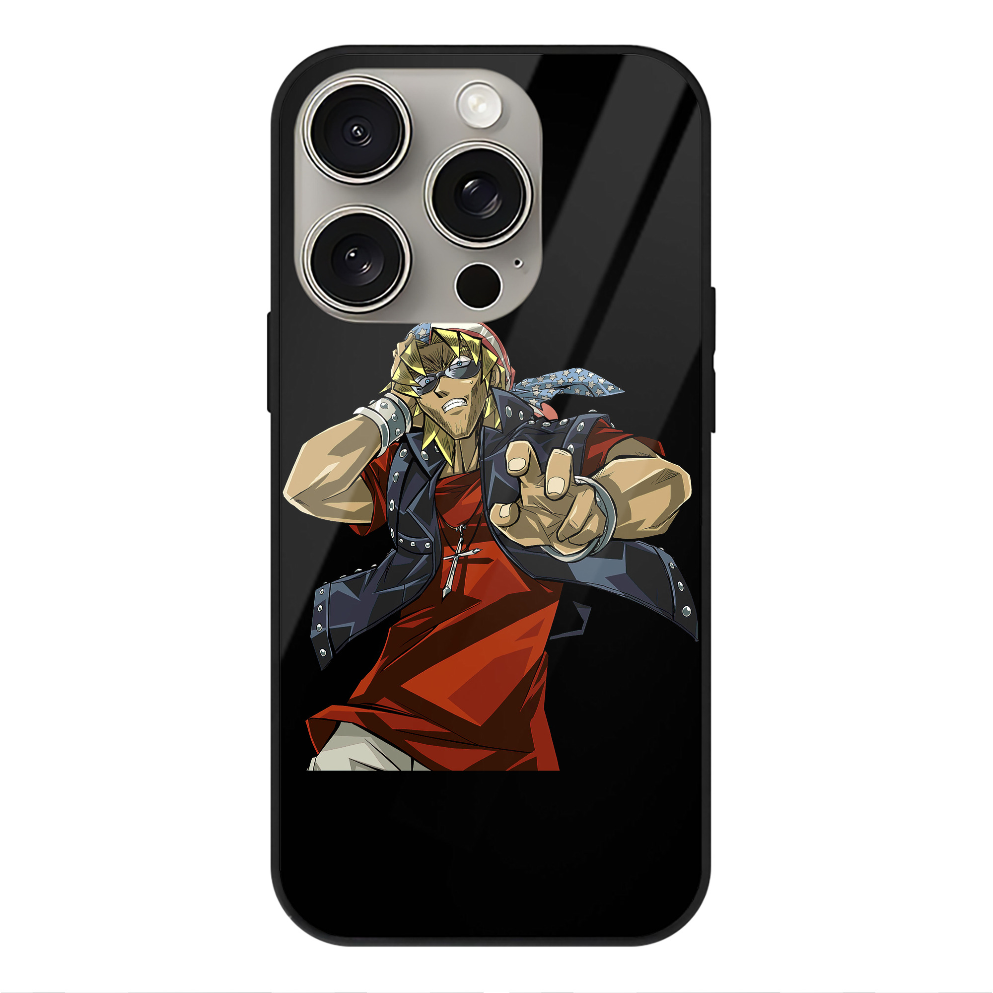 遊☆戯☆王 Yu-Gi-Oh! 【iPhone15Pro対応】スマホケース 耐衝撃＆黄変防止 背面ガラス