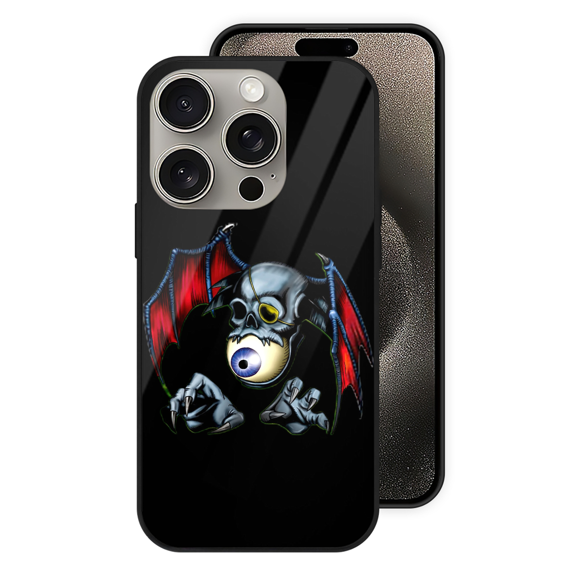 遊☆戯☆王 Yu-Gi-Oh! 【iPhone15Pro対応】スマホケース 耐衝撃＆黄変防止 背面ガラス