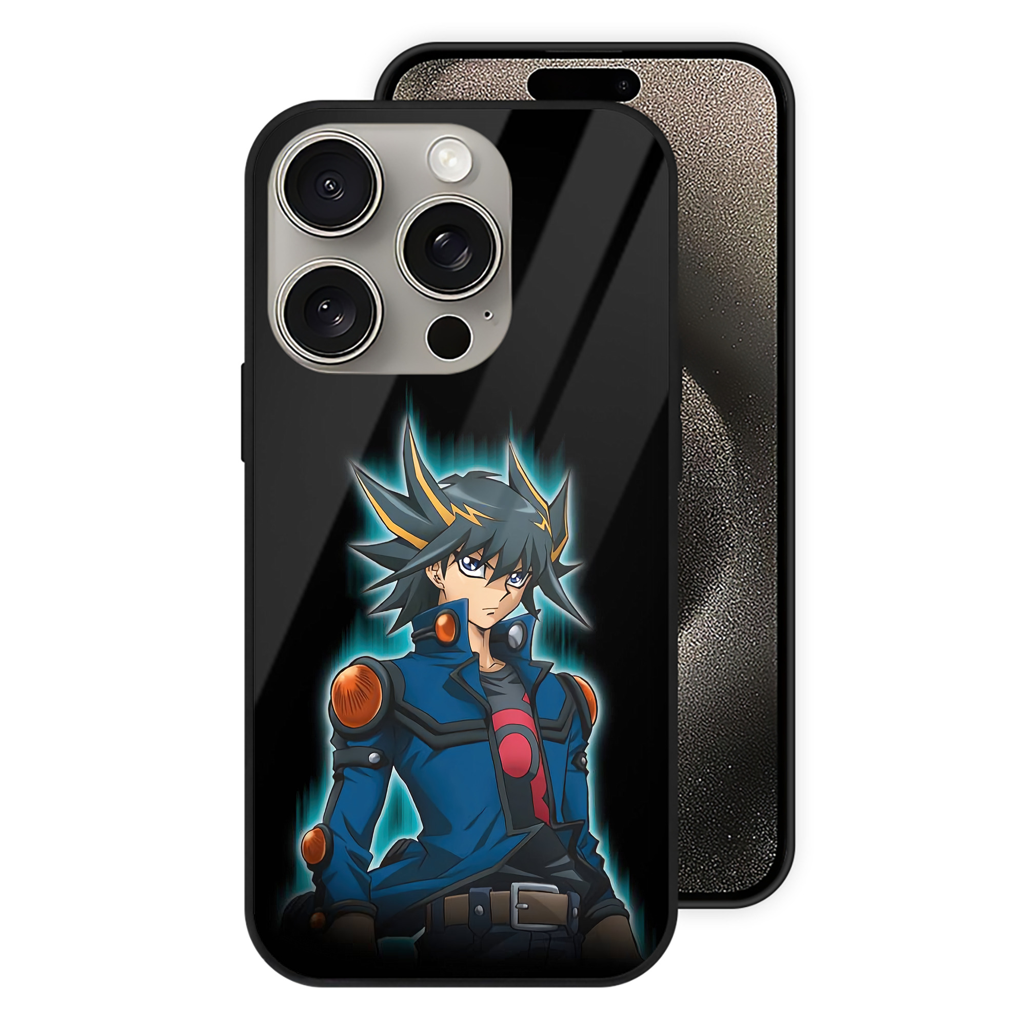 （画像用） 遊☆戯☆王 Yu-Gi-Oh! 【iPhone15Pro対応】スマホケース 耐衝撃＆黄変防止 背面ガラス