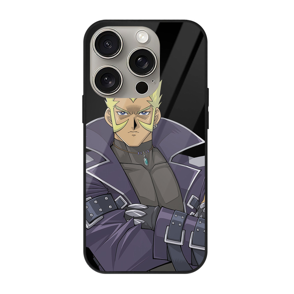 （画像用） 遊☆戯☆王 Yu-Gi-Oh! 【iPhone15Pro対応】スマホケース 耐衝撃＆黄変防止 背面ガラス