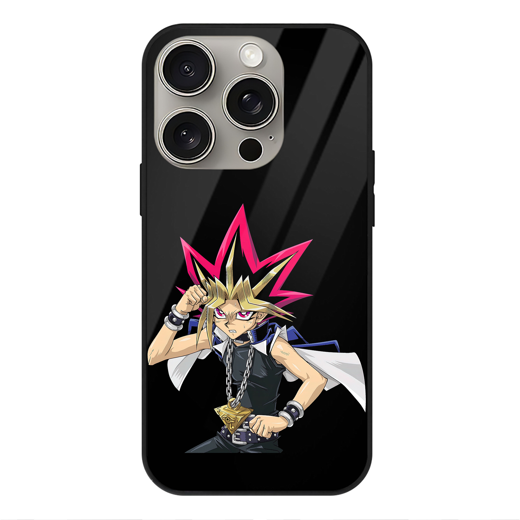 遊☆戯☆王 Yu-Gi-Oh! 【iPhone15Pro対応】スマホケース 耐衝撃＆黄変防止 背面ガラス
