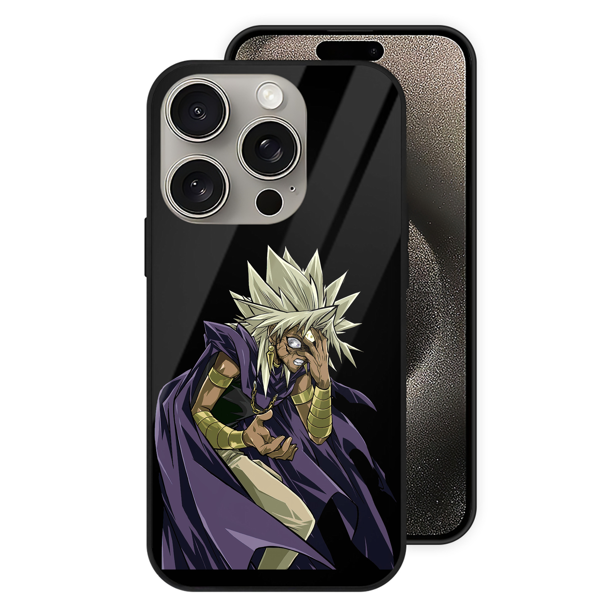 （画像用） 遊☆戯☆王 Yu-Gi-Oh! 【iPhone15Pro対応】スマホケース 耐衝撃＆黄変防止 背面ガラス