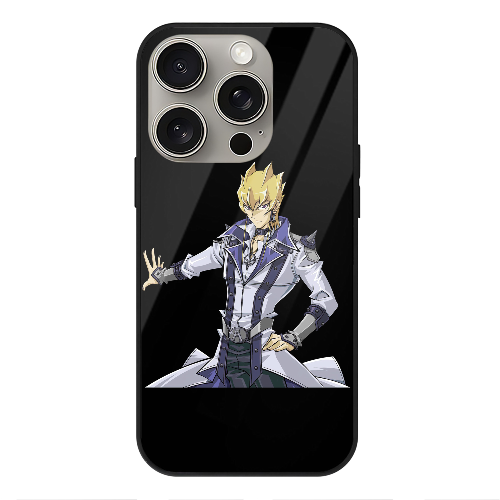 （画像用） 遊☆戯☆王 Yu-Gi-Oh! 【iPhone15Pro対応】スマホケース 耐衝撃＆黄変防止 背面ガラス