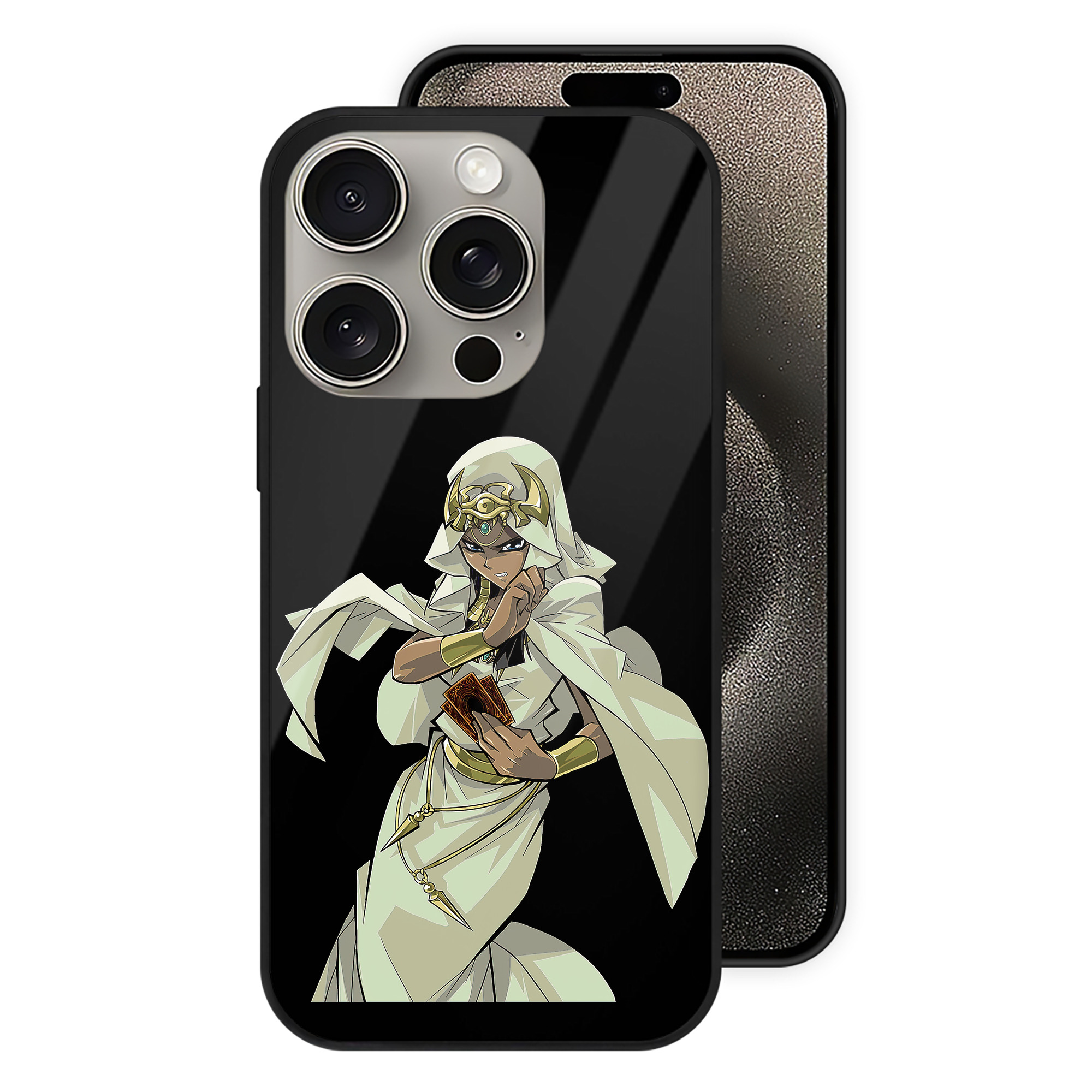 遊☆戯☆王 Yu-Gi-Oh! 【iPhone15Pro対応】スマホケース 耐衝撃＆黄変防止 背面ガラス