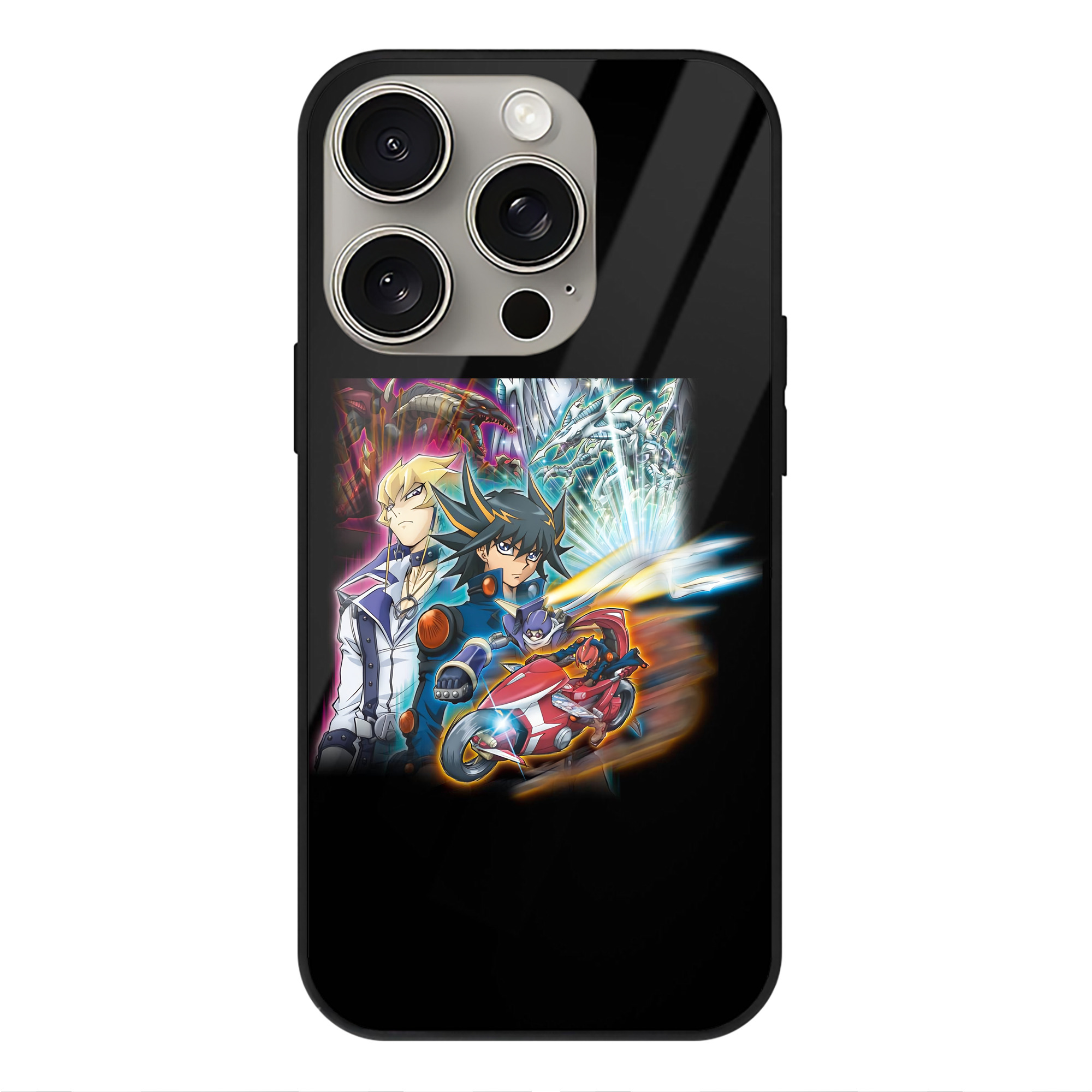 遊☆戯☆王 Yu-Gi-Oh! 【iPhone15Pro対応】スマホケース 耐衝撃＆黄変防止 背面ガラス