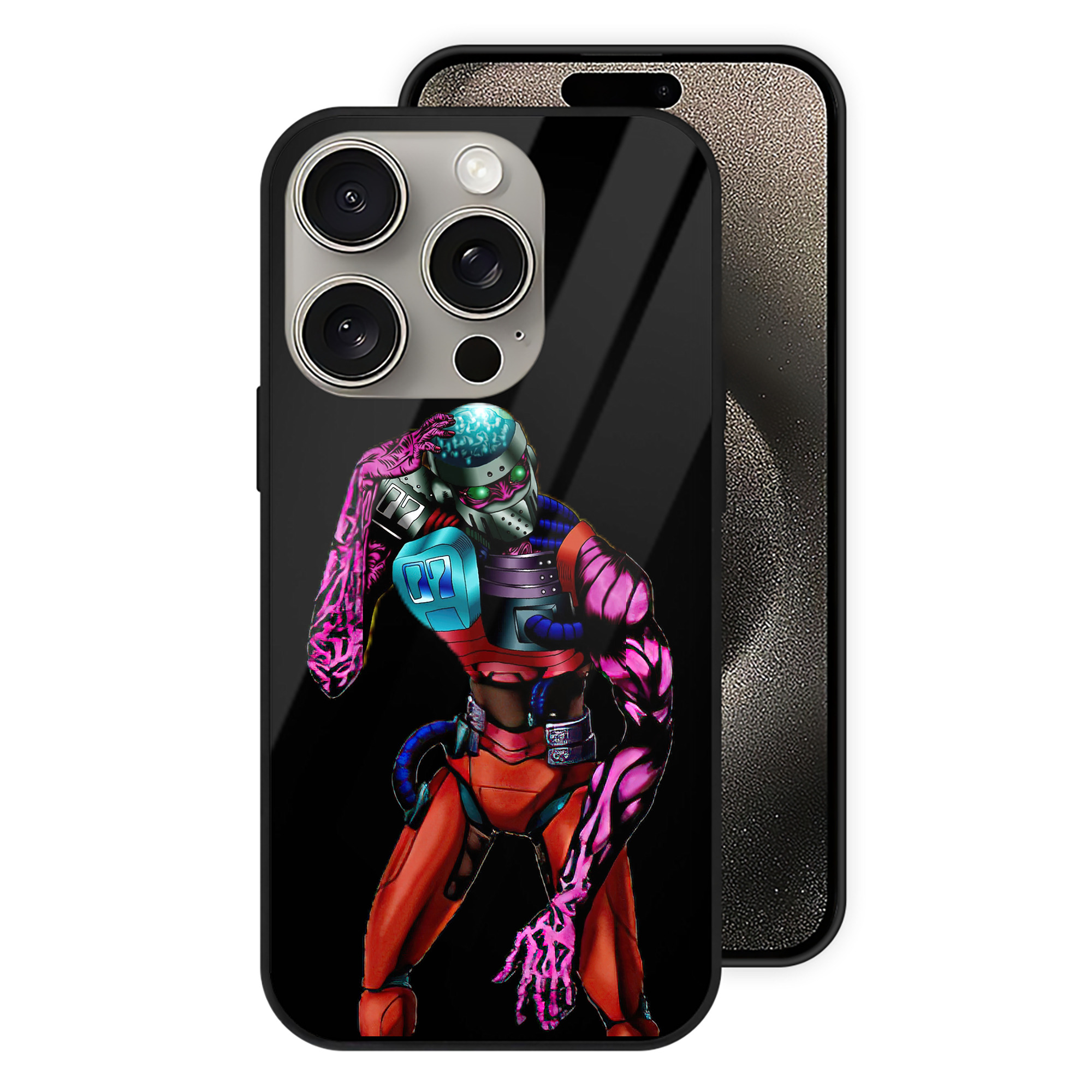 （画像用） 遊☆戯☆王 Yu-Gi-Oh! 【iPhone15Pro対応】スマホケース 耐衝撃＆黄変防止 背面ガラス