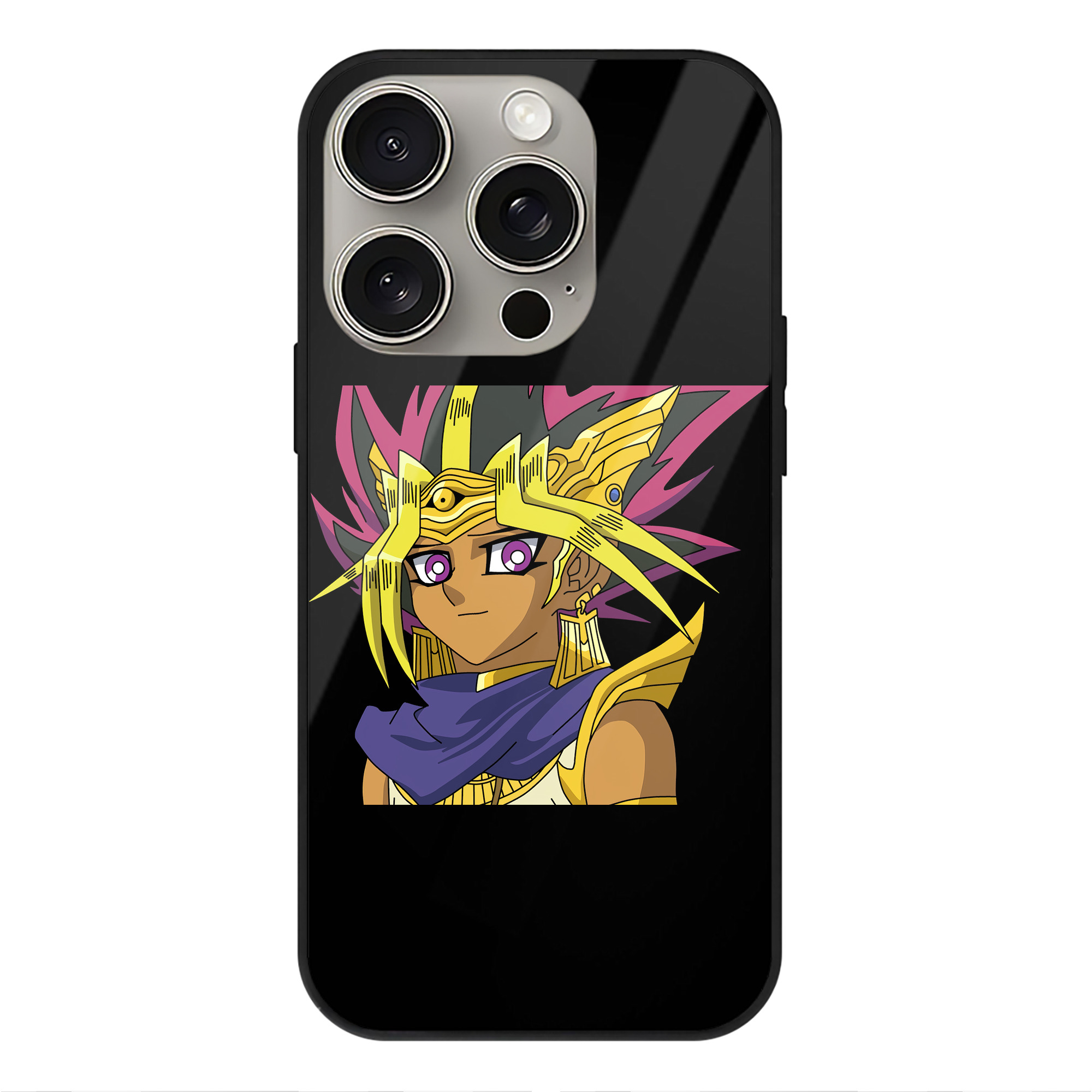 遊☆戯☆王 Yu-Gi-Oh! 【iPhone15Pro対応】スマホケース 耐衝撃＆黄変防止 背面ガラス