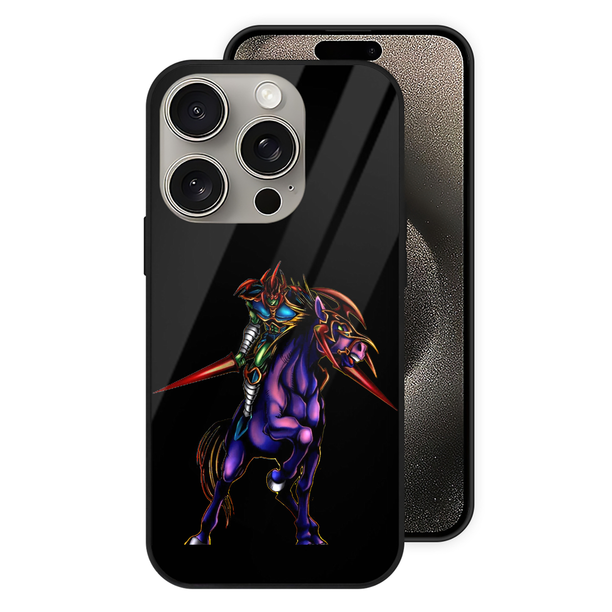 （画像用） 遊☆戯☆王 Yu-Gi-Oh! 【iPhone15Pro対応】スマホケース 耐衝撃＆黄変防止 背面ガラス