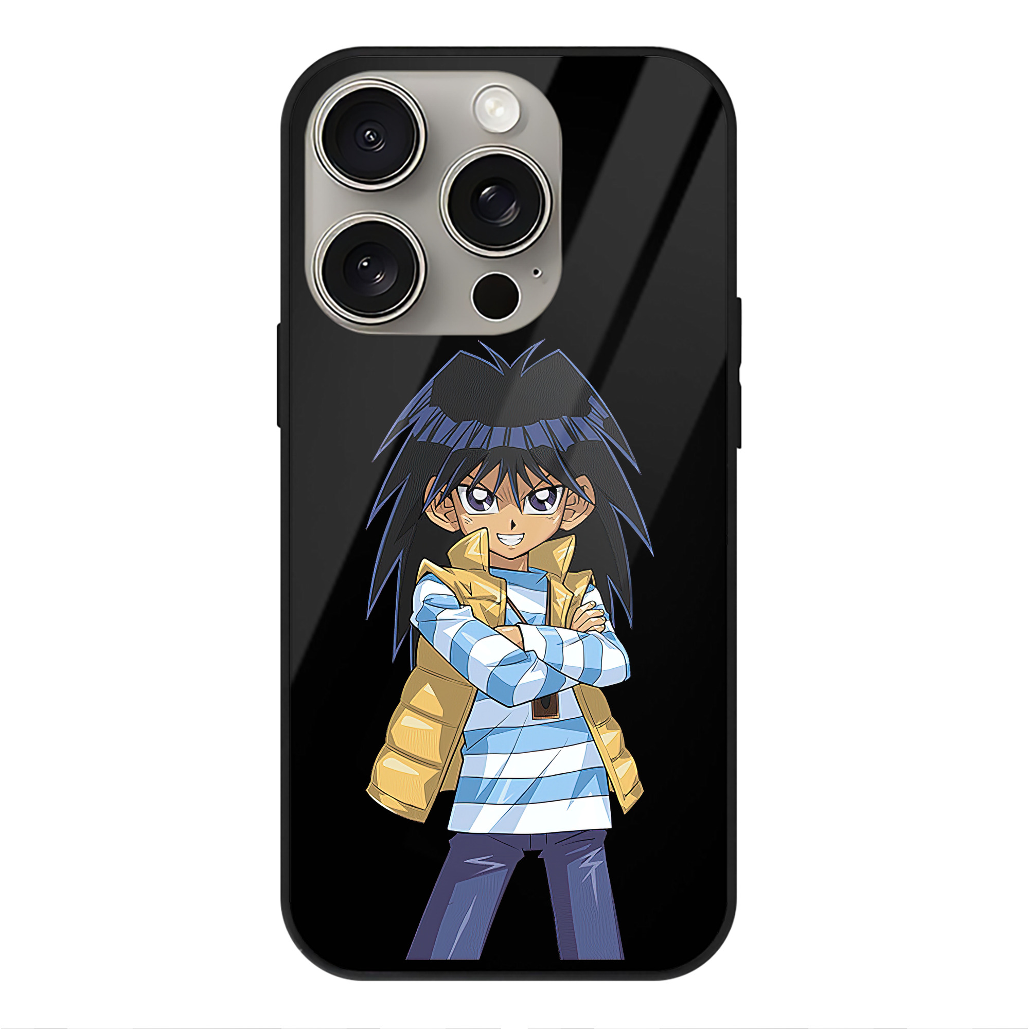 遊☆戯☆王 Yu-Gi-Oh! 【iPhone15Pro対応】スマホケース 耐衝撃＆黄変防止 背面ガラス