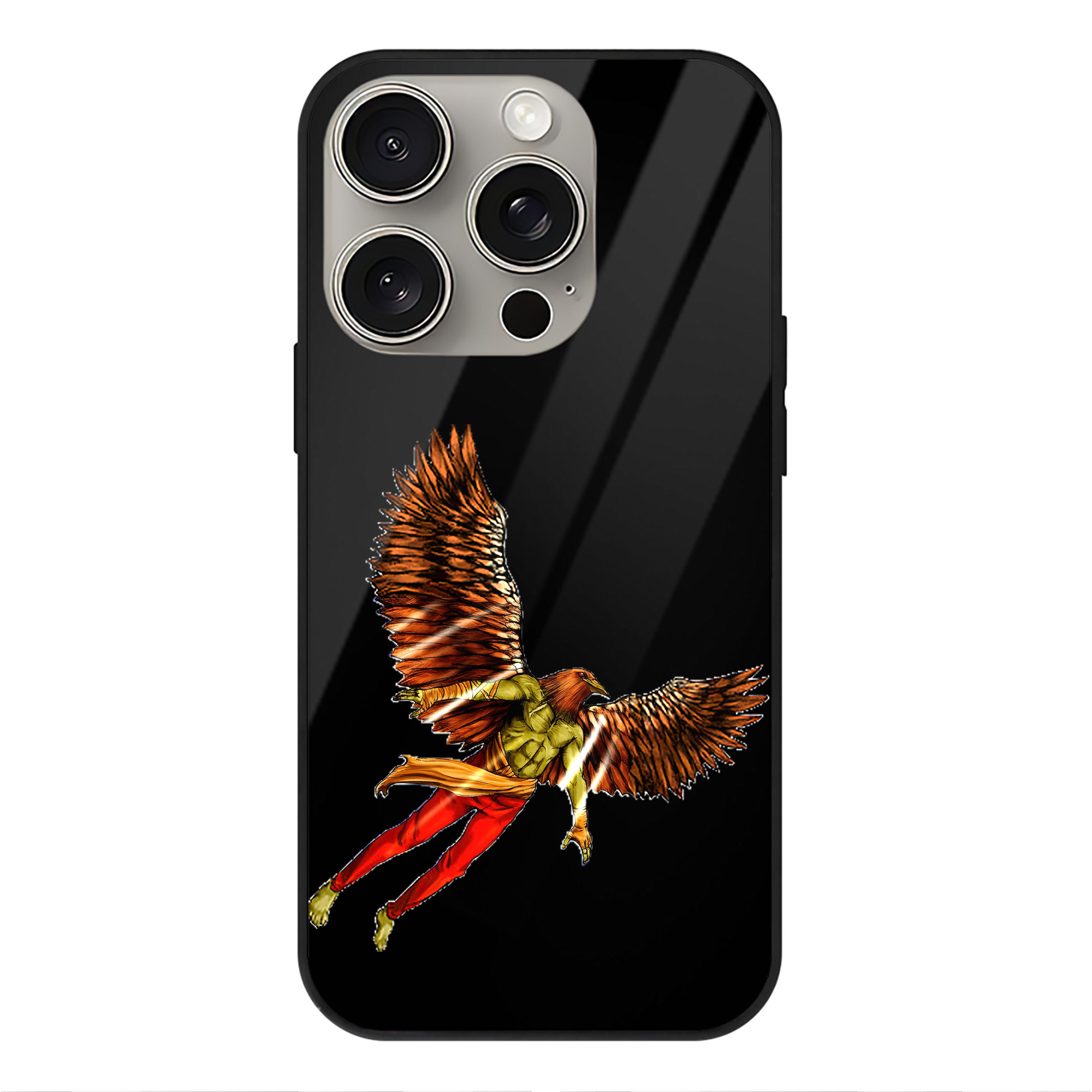 （画像用） 遊☆戯☆王 Yu-Gi-Oh! 【iPhone15Pro対応】スマホケース 耐衝撃＆黄変防止 背面ガラス