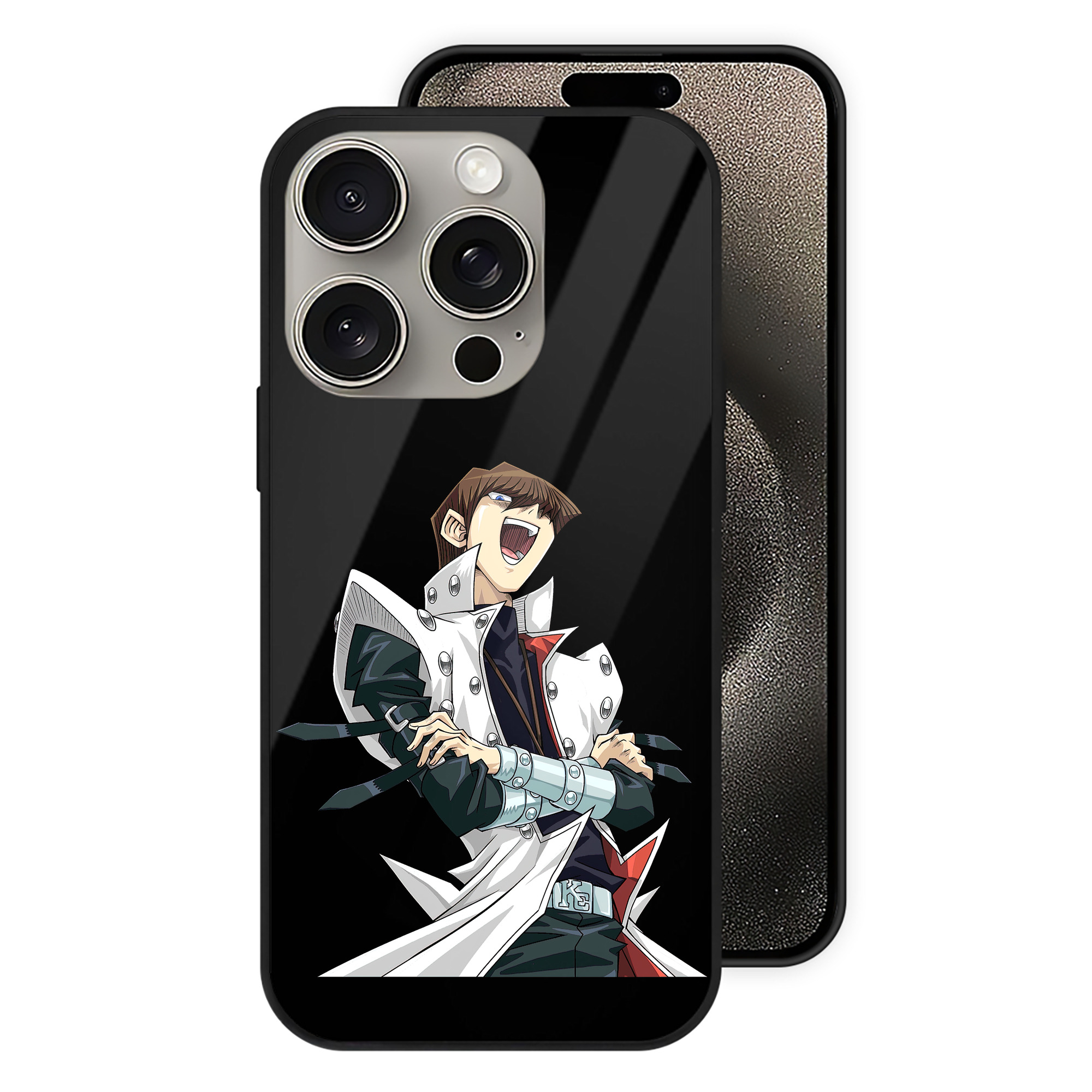 遊☆戯☆王 Yu-Gi-Oh! 【iPhone15Pro対応】スマホケース 耐衝撃＆黄変防止 背面ガラス