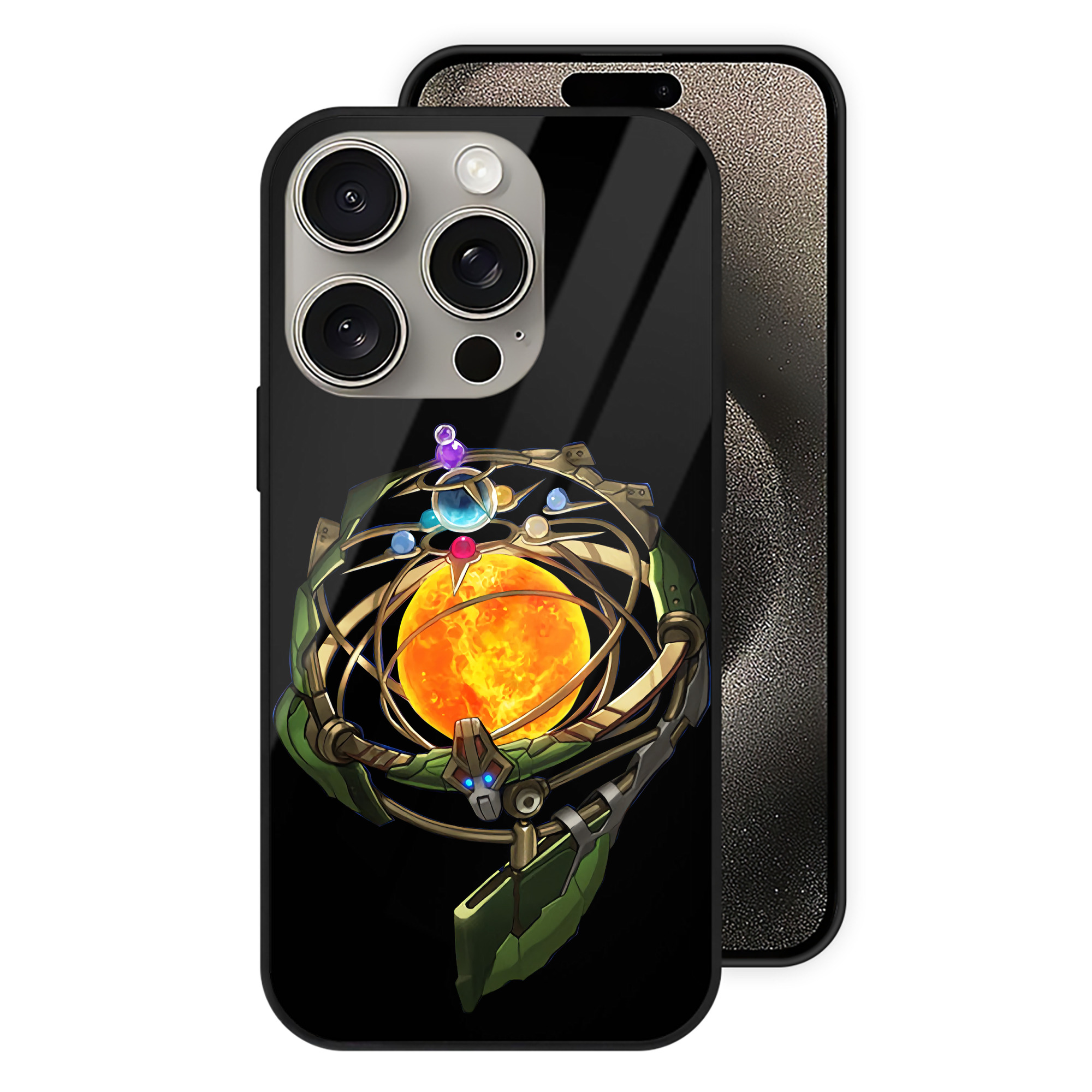 （画像用） 遊☆戯☆王 Yu-Gi-Oh! 【iPhone15Pro対応】スマホケース 耐衝撃＆黄変防止 背面ガラス