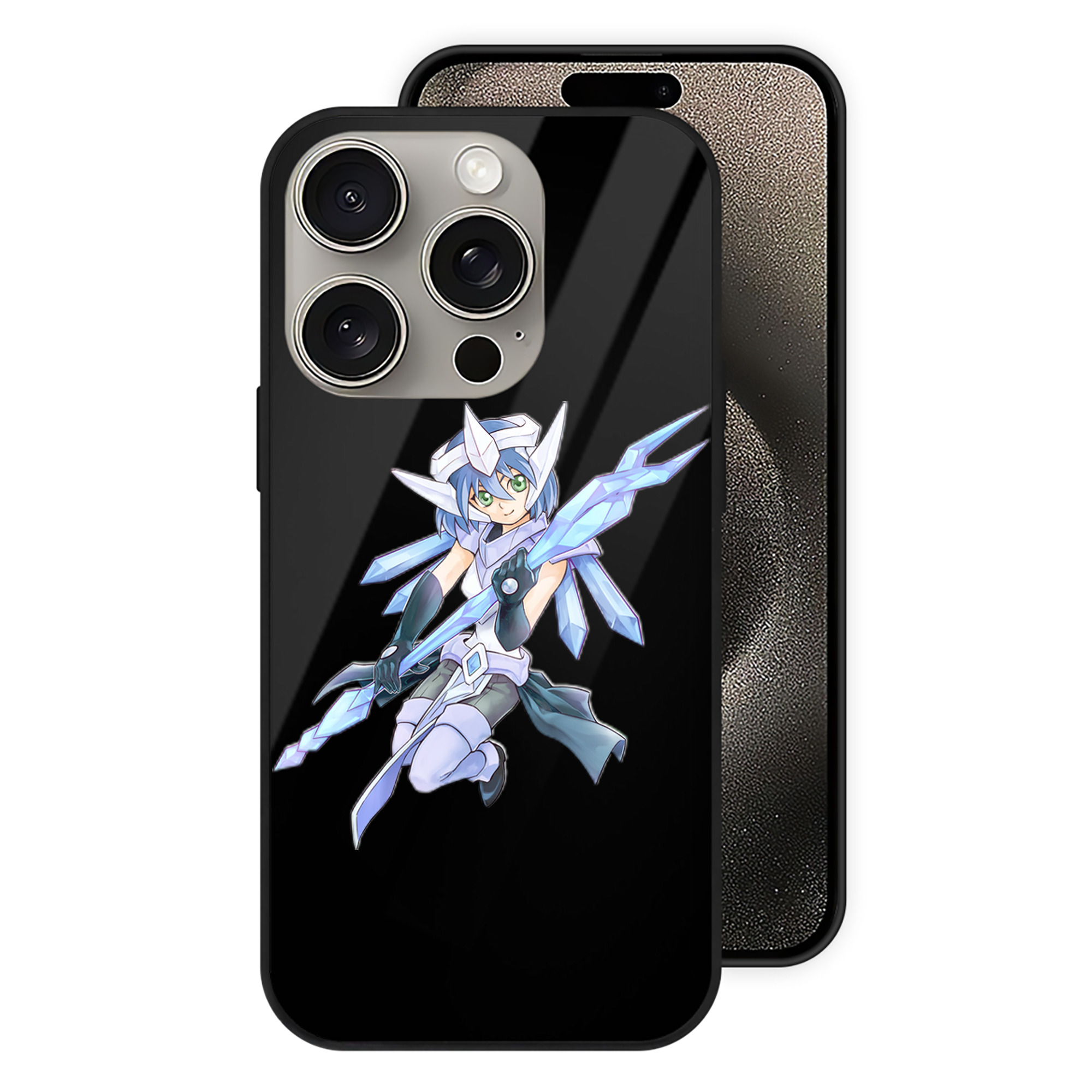 （画像用） 遊☆戯☆王 Yu-Gi-Oh! 【iPhone15Pro対応】スマホケース 耐衝撃＆黄変防止 背面ガラス