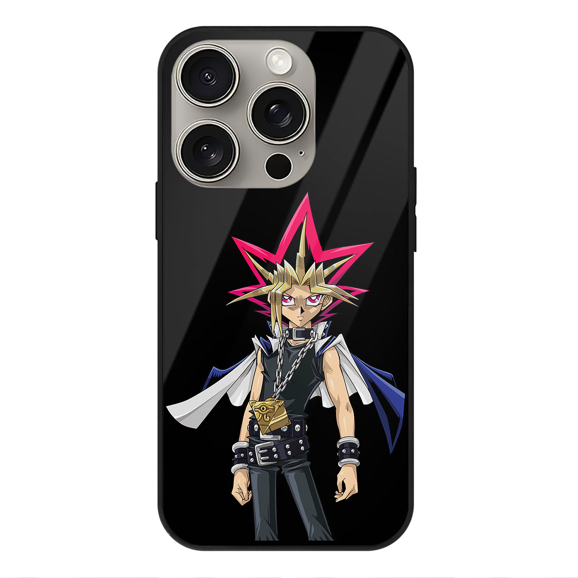 遊☆戯☆王 Yu-Gi-Oh! 【iPhone15Pro対応】スマホケース 耐衝撃＆黄変防止 背面ガラス