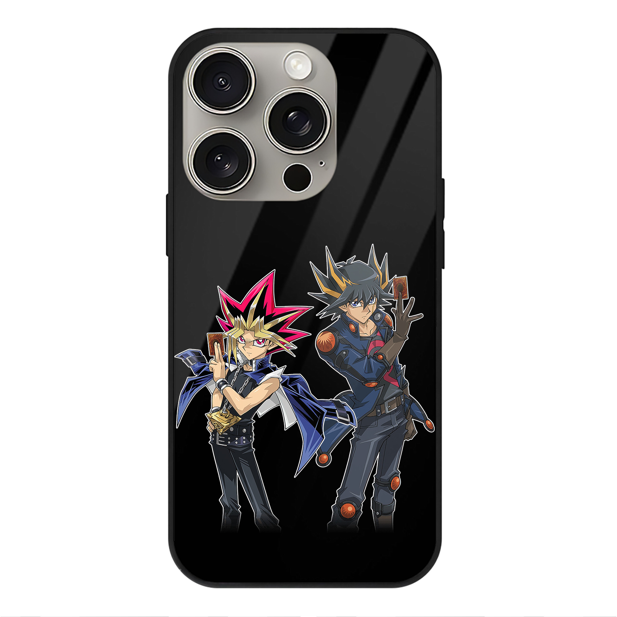 遊☆戯☆王 Yu-Gi-Oh! 【iPhone15Pro対応】スマホケース 耐衝撃＆黄変防止 背面ガラス