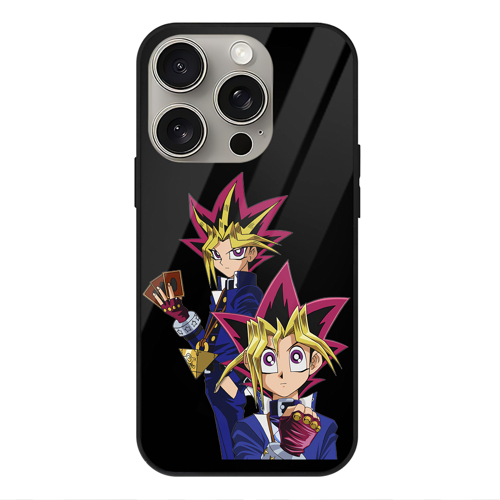 遊☆戯☆王 Yu-Gi-Oh! 【iPhone15Pro対応】スマホケース 耐衝撃＆黄変防止 背面ガラス