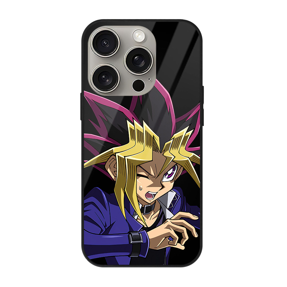 遊☆戯☆王 Yu-Gi-Oh! 【iPhone15Pro対応】スマホケース 耐衝撃＆黄変防止 背面ガラス