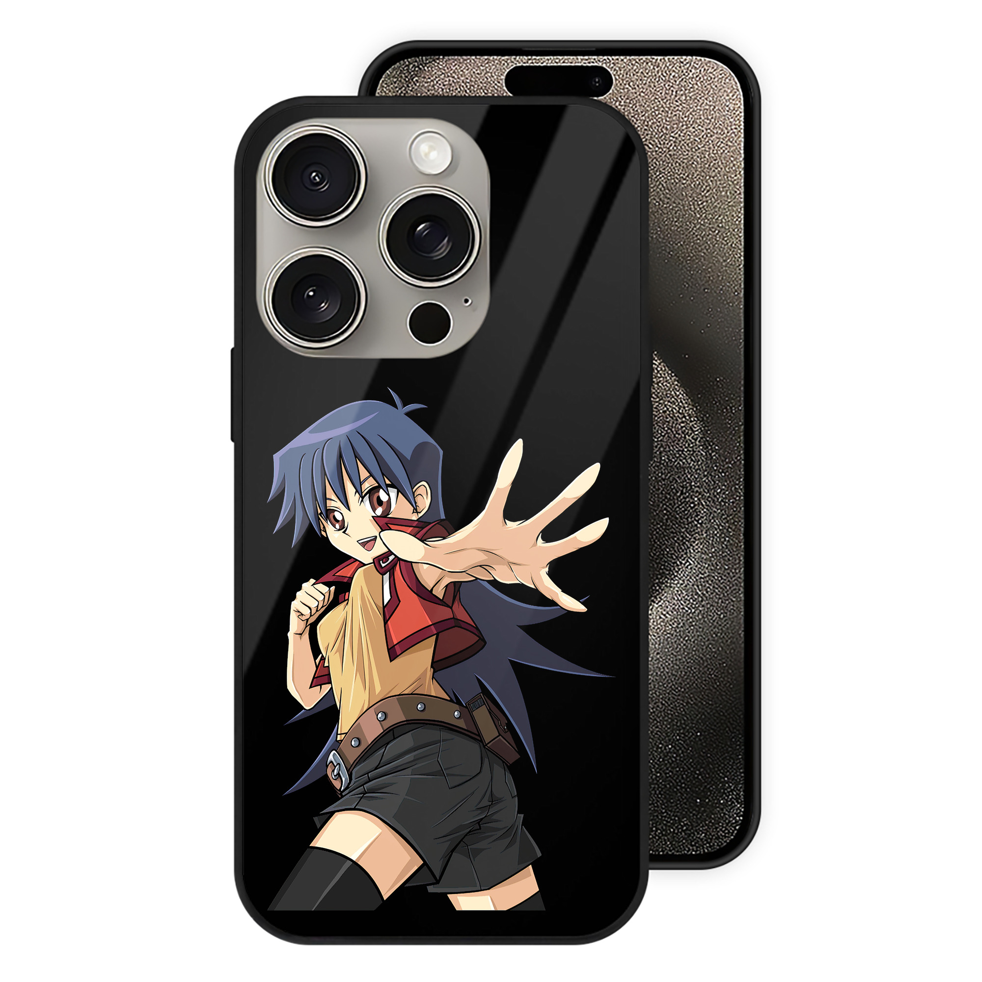 （画像用） 遊☆戯☆王 Yu-Gi-Oh! 【iPhone15Pro対応】スマホケース 耐衝撃＆黄変防止 背面ガラス