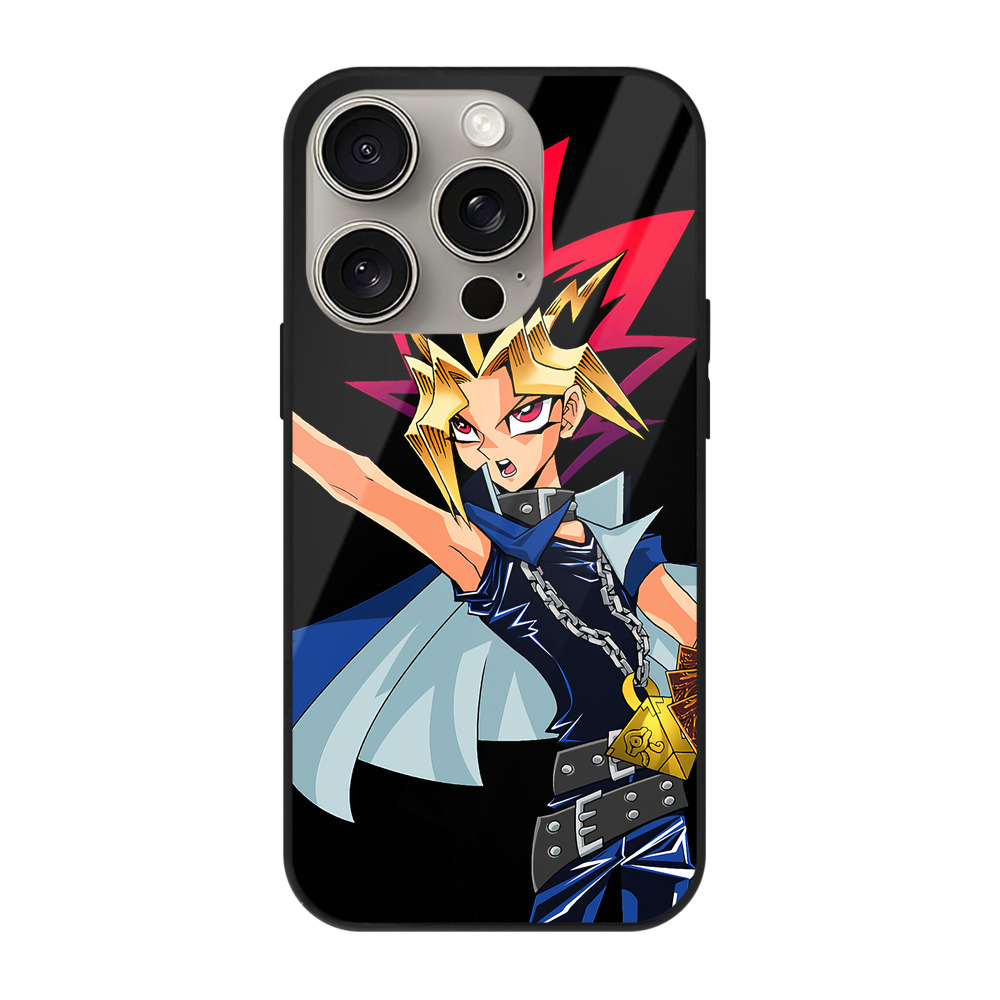 遊☆戯☆王 Yu-Gi-Oh! 【iPhone15Pro対応】スマホケース 耐衝撃＆黄変防止 背面ガラス