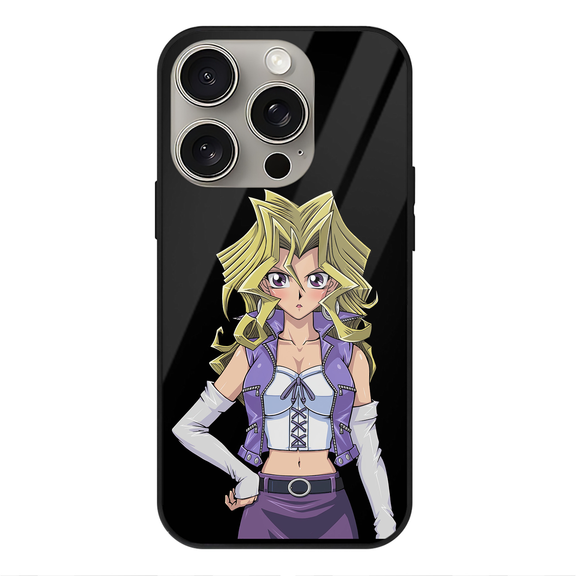 遊☆戯☆王 Yu-Gi-Oh! 【iPhone15Pro対応】スマホケース 耐衝撃＆黄変防止 背面ガラス