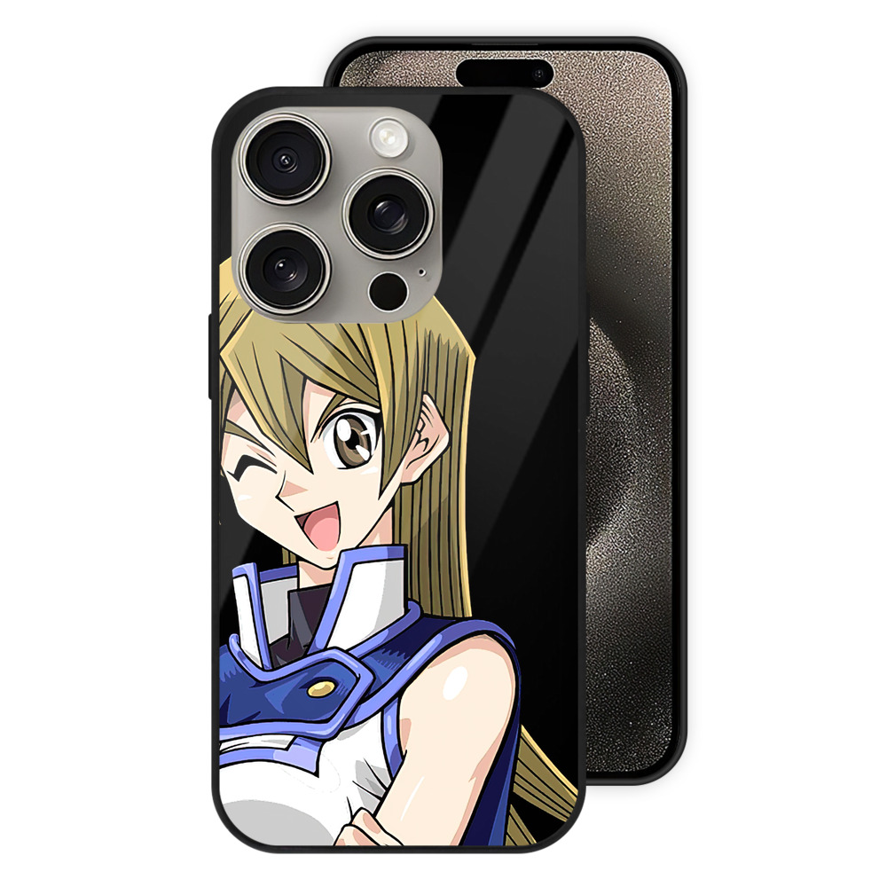 （画像用） 遊☆戯☆王 Yu-Gi-Oh! 【iPhone15Pro対応】スマホケース 耐衝撃＆黄変防止 背面ガラス