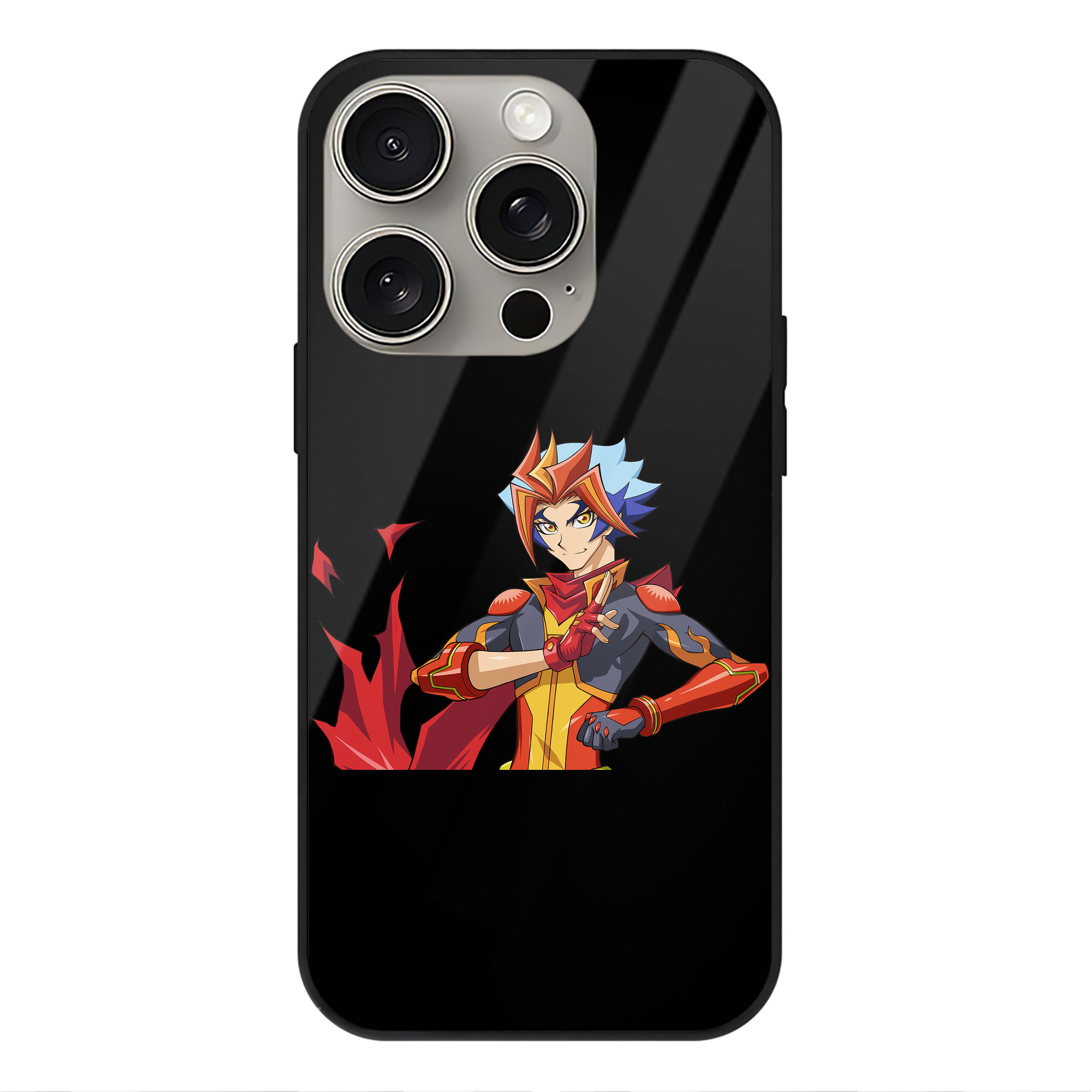 （画像用） 遊☆戯☆王 Yu-Gi-Oh! 【iPhone15Pro対応】スマホケース 耐衝撃＆黄変防止 背面ガラス