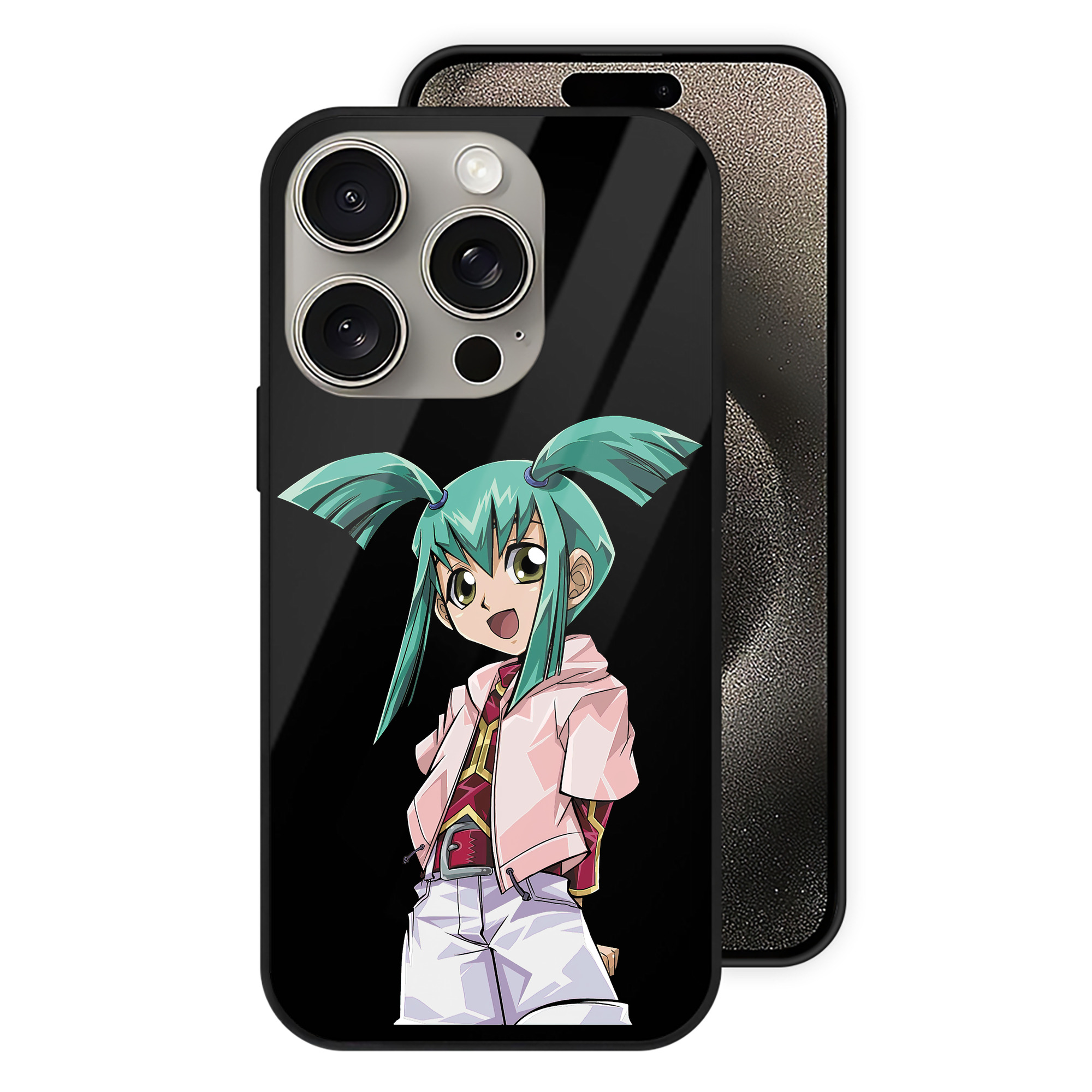 （画像用） 遊☆戯☆王 Yu-Gi-Oh! 【iPhone15Pro対応】スマホケース 耐衝撃＆黄変防止 背面ガラス