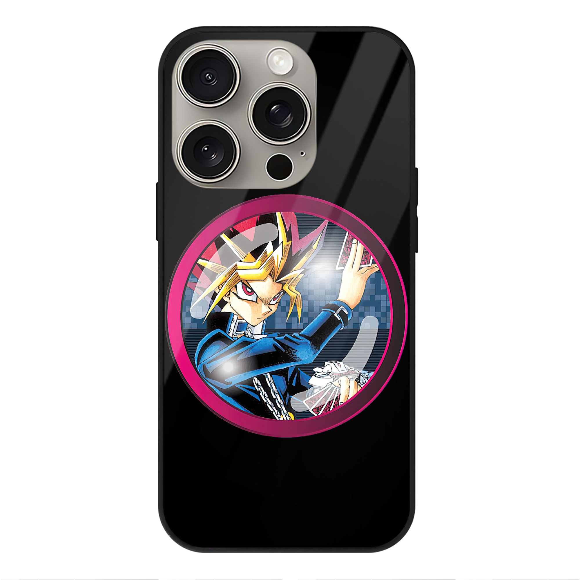 遊☆戯☆王 Yu-Gi-Oh! 【iPhone15Pro対応】スマホケース 耐衝撃＆黄変防止 背面ガラス