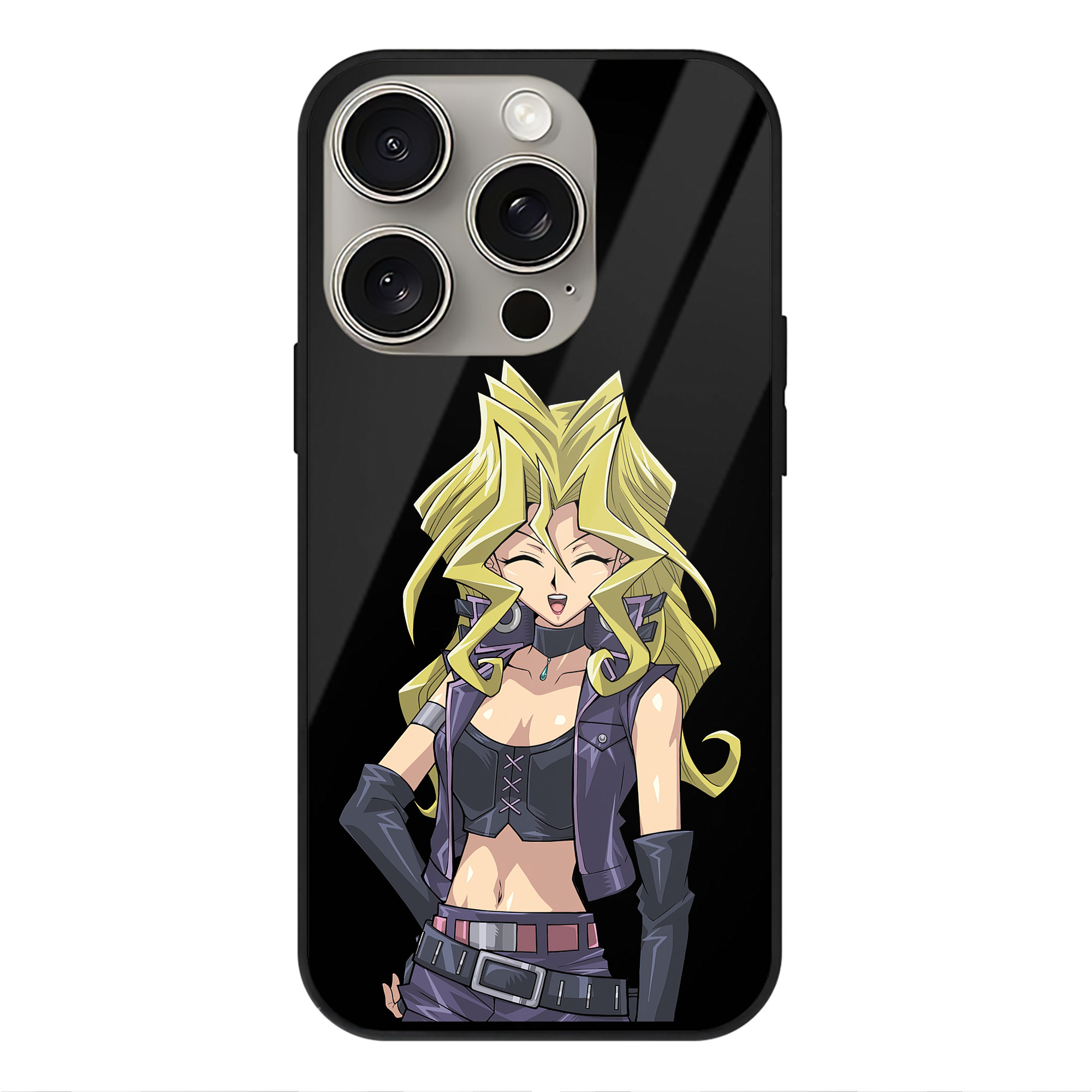 （画像用） 遊☆戯☆王 Yu-Gi-Oh! 【iPhone15Pro対応】スマホケース 耐衝撃＆黄変防止 背面ガラス