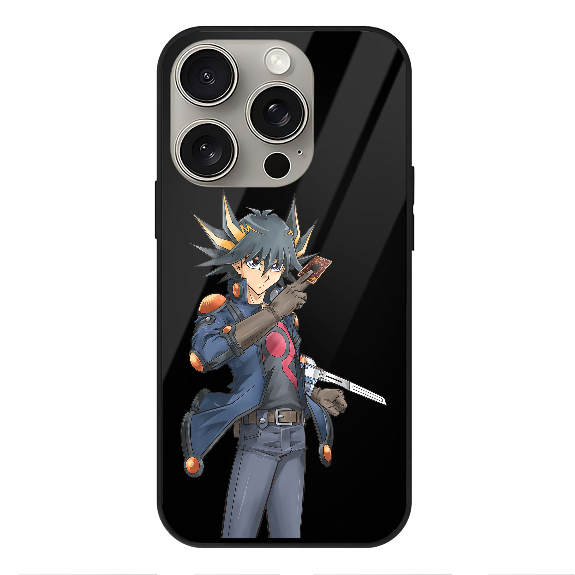 （画像用） 遊☆戯☆王 Yu-Gi-Oh! 【iPhone15Pro対応】スマホケース 耐衝撃＆黄変防止 背面ガラス