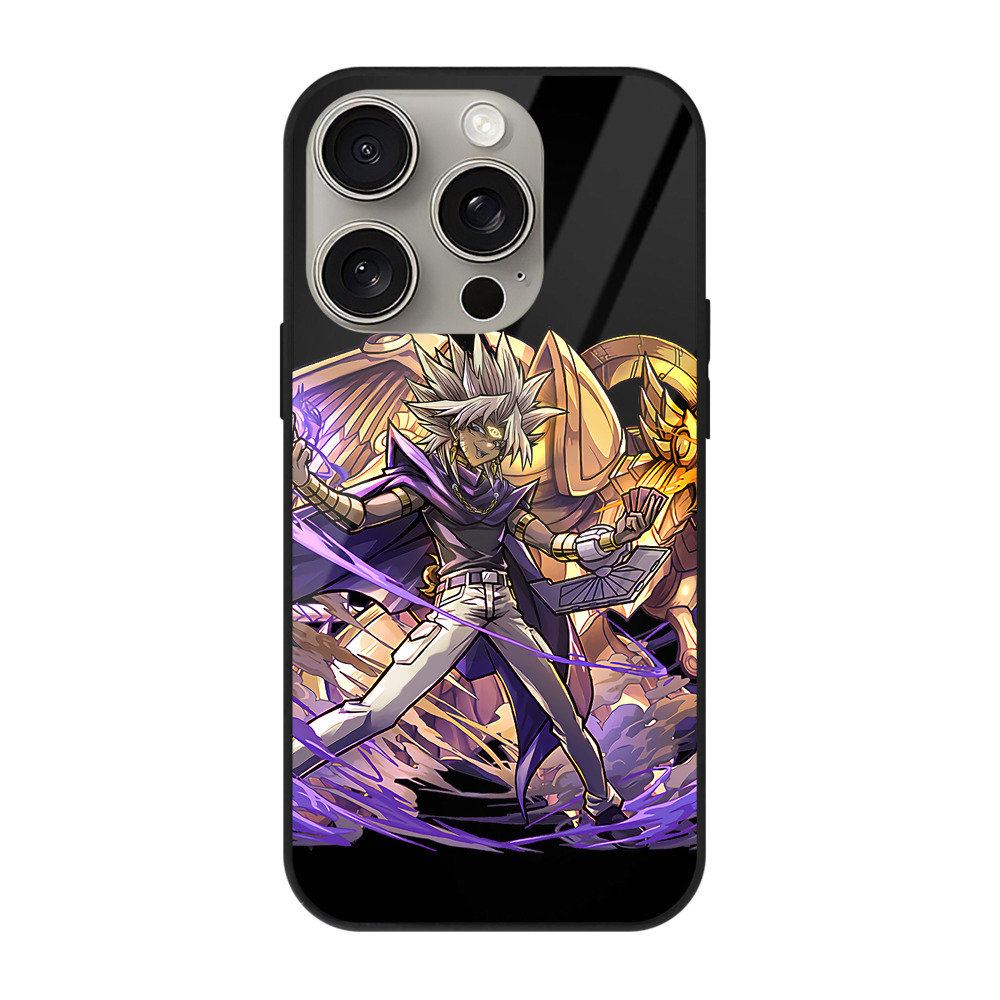 （画像用） 遊☆戯☆王 Yu-Gi-Oh! 【iPhone15Pro対応】スマホケース 耐衝撃＆黄変防止 背面ガラス