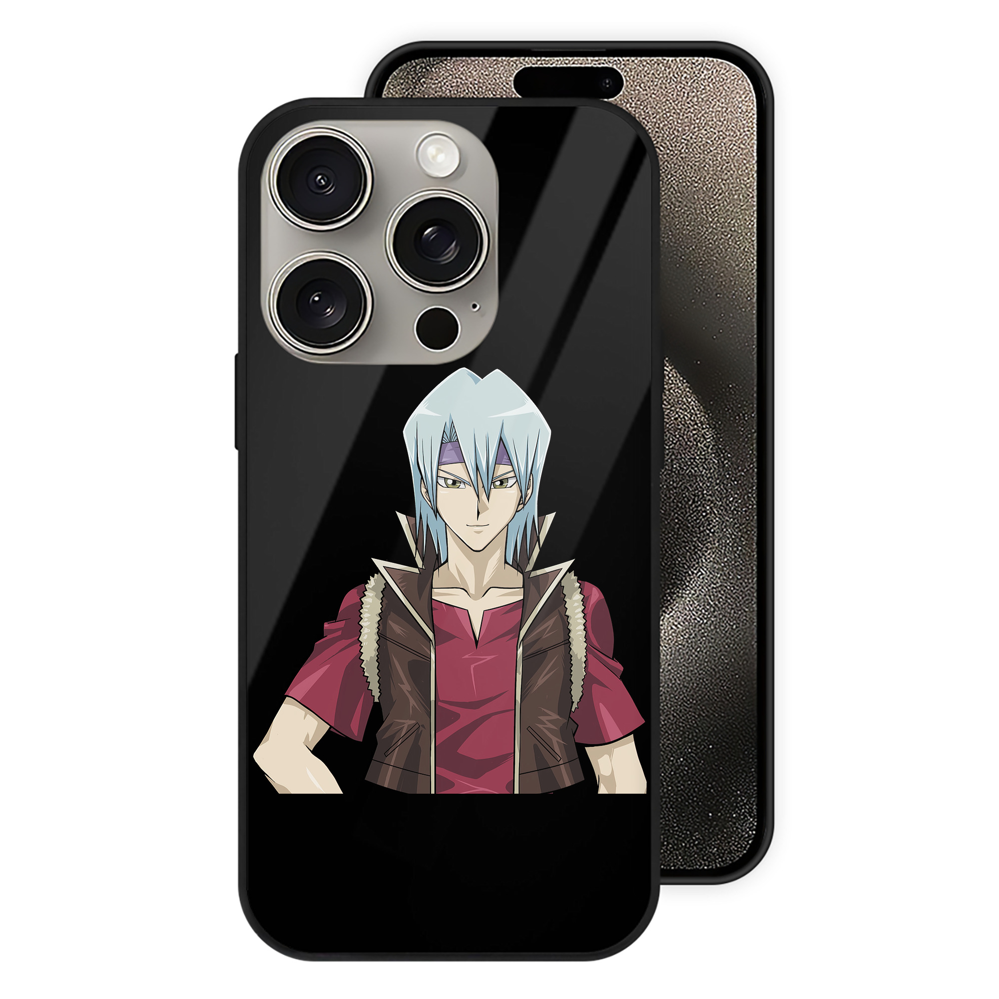 （画像用） 遊☆戯☆王 Yu-Gi-Oh! 【iPhone15Pro対応】スマホケース 耐衝撃＆黄変防止 背面ガラス