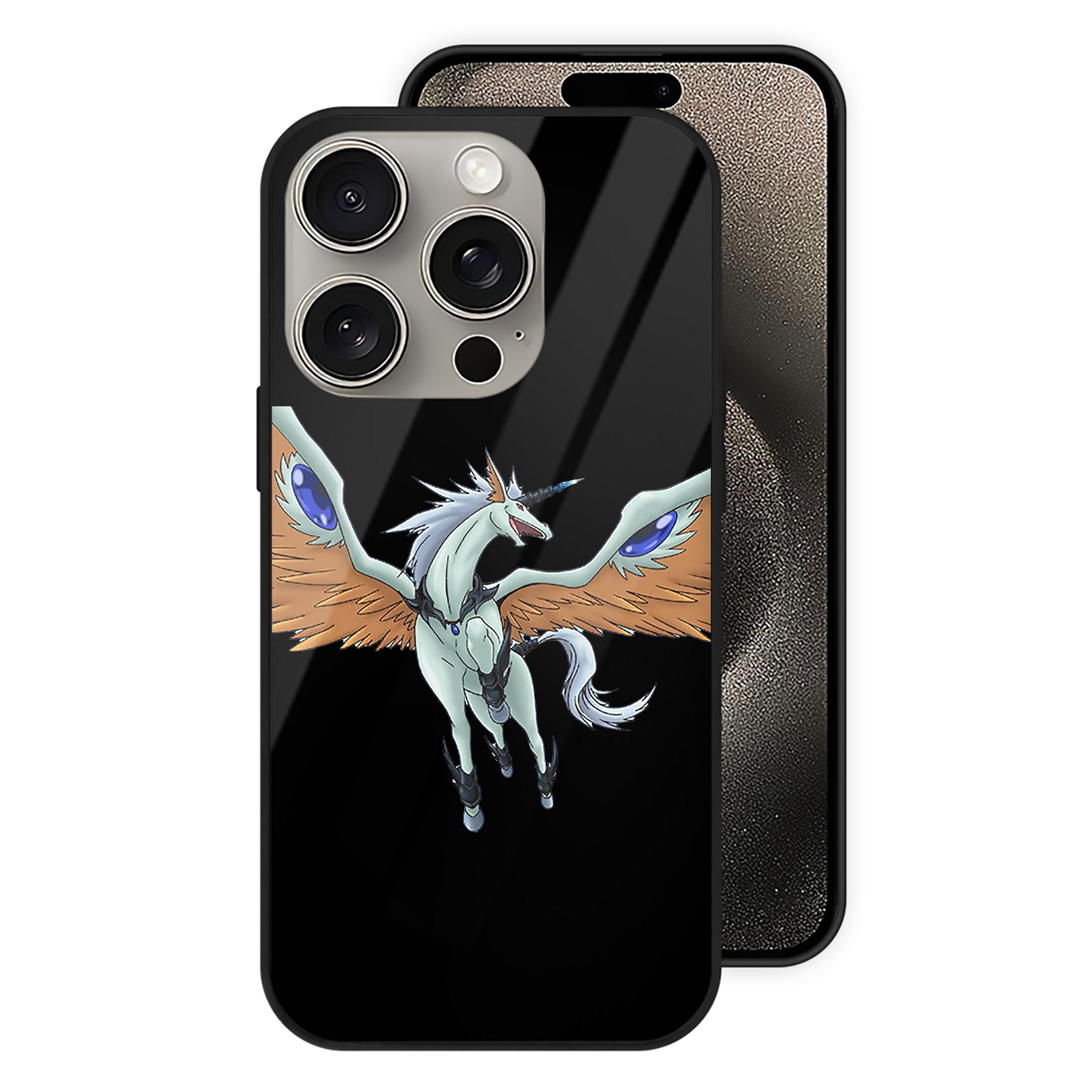 （画像用） 遊☆戯☆王 Yu-Gi-Oh! 【iPhone15Pro対応】スマホケース 耐衝撃＆黄変防止 背面ガラス