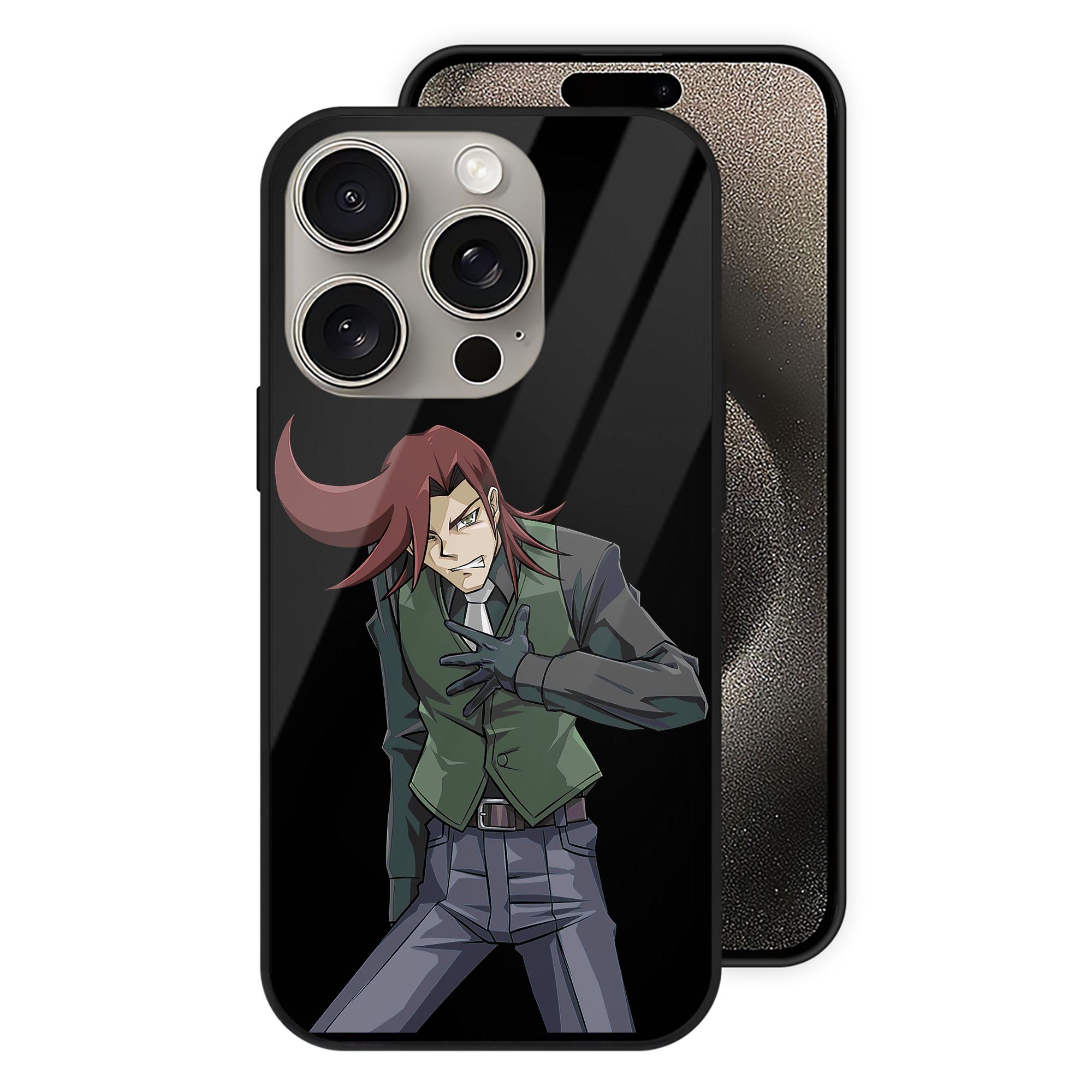 （画像用） 遊☆戯☆王 Yu-Gi-Oh! 【iPhone15Pro対応】スマホケース 耐衝撃＆黄変防止 背面ガラス
