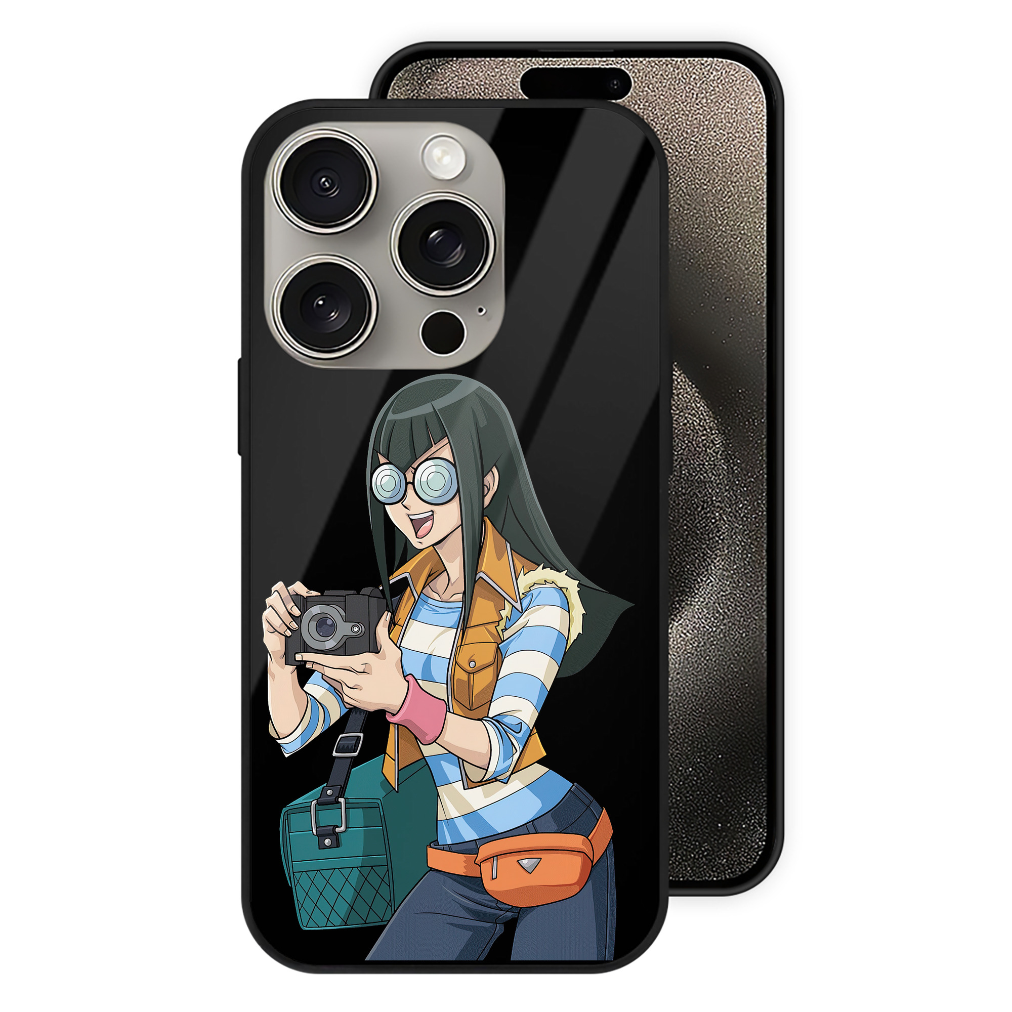 （画像用） 遊☆戯☆王 Yu-Gi-Oh! 【iPhone15Pro対応】スマホケース 耐衝撃＆黄変防止 背面ガラス