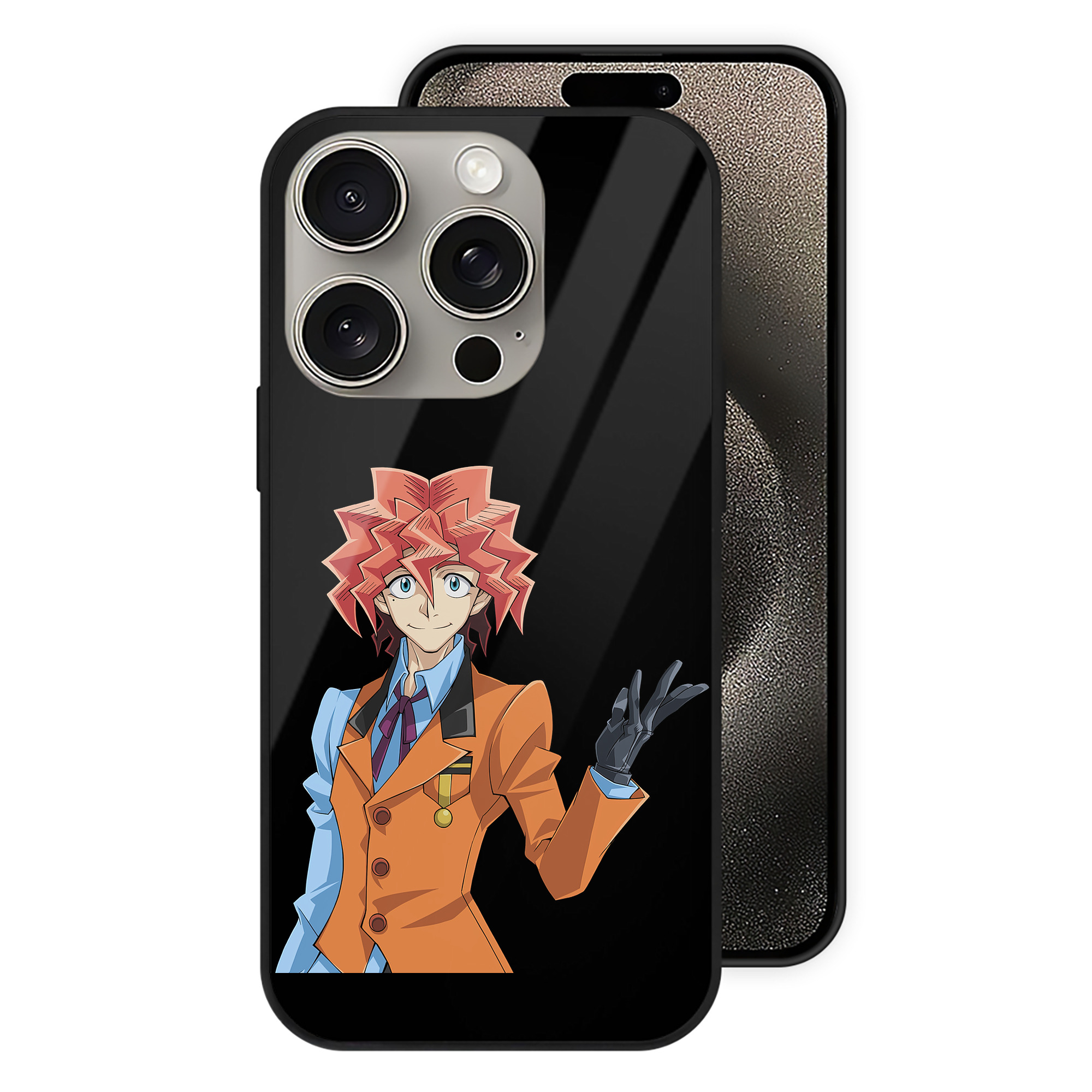 （画像用） 遊☆戯☆王 Yu-Gi-Oh! 【iPhone15Pro対応】スマホケース 耐衝撃＆黄変防止 背面ガラス