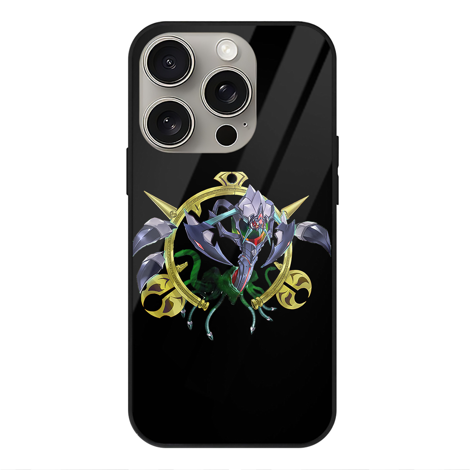 （画像用） 遊☆戯☆王 Yu-Gi-Oh! 【iPhone15Pro対応】スマホケース 耐衝撃＆黄変防止 背面ガラス