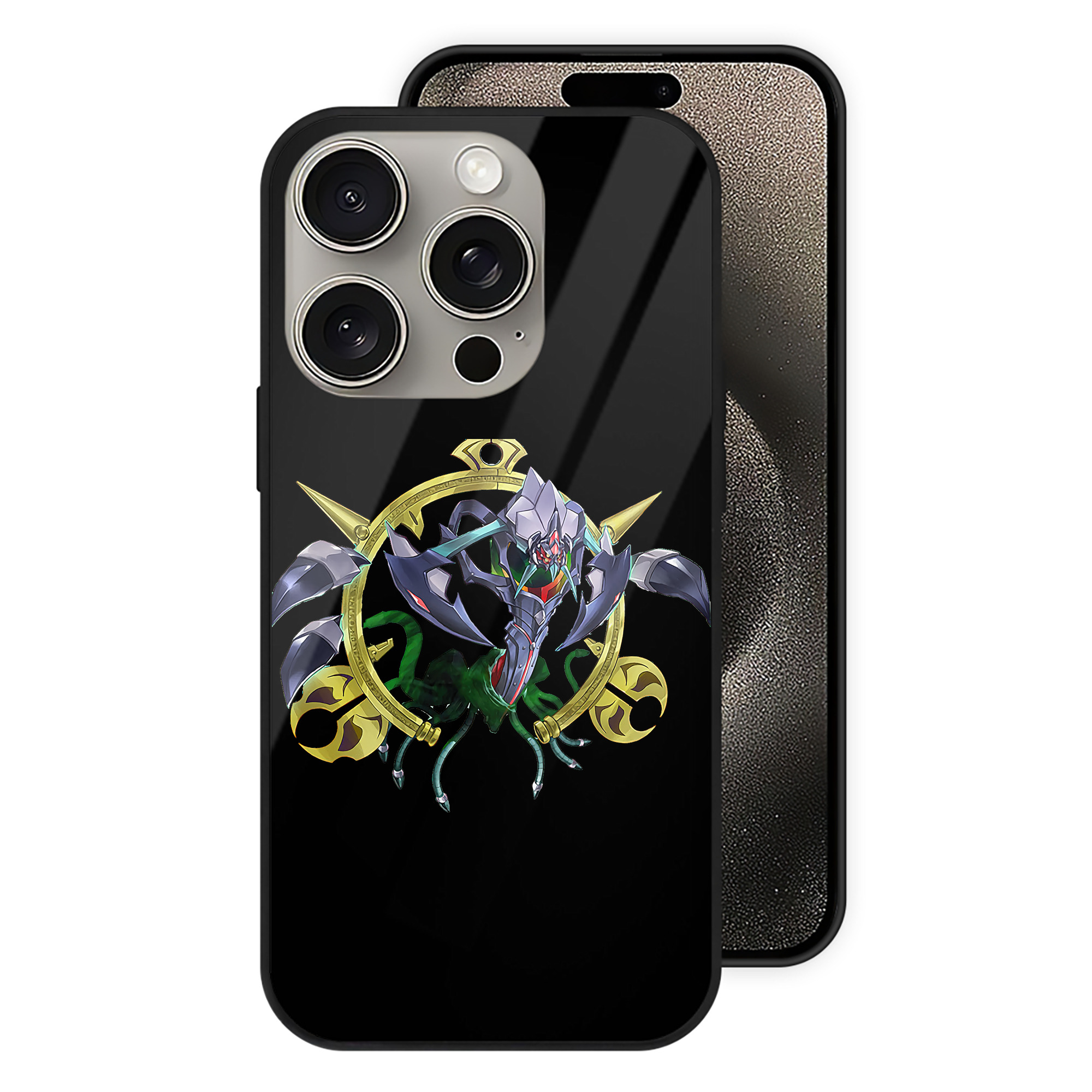 （画像用） 遊☆戯☆王 Yu-Gi-Oh! 【iPhone15Pro対応】スマホケース 耐衝撃＆黄変防止 背面ガラス