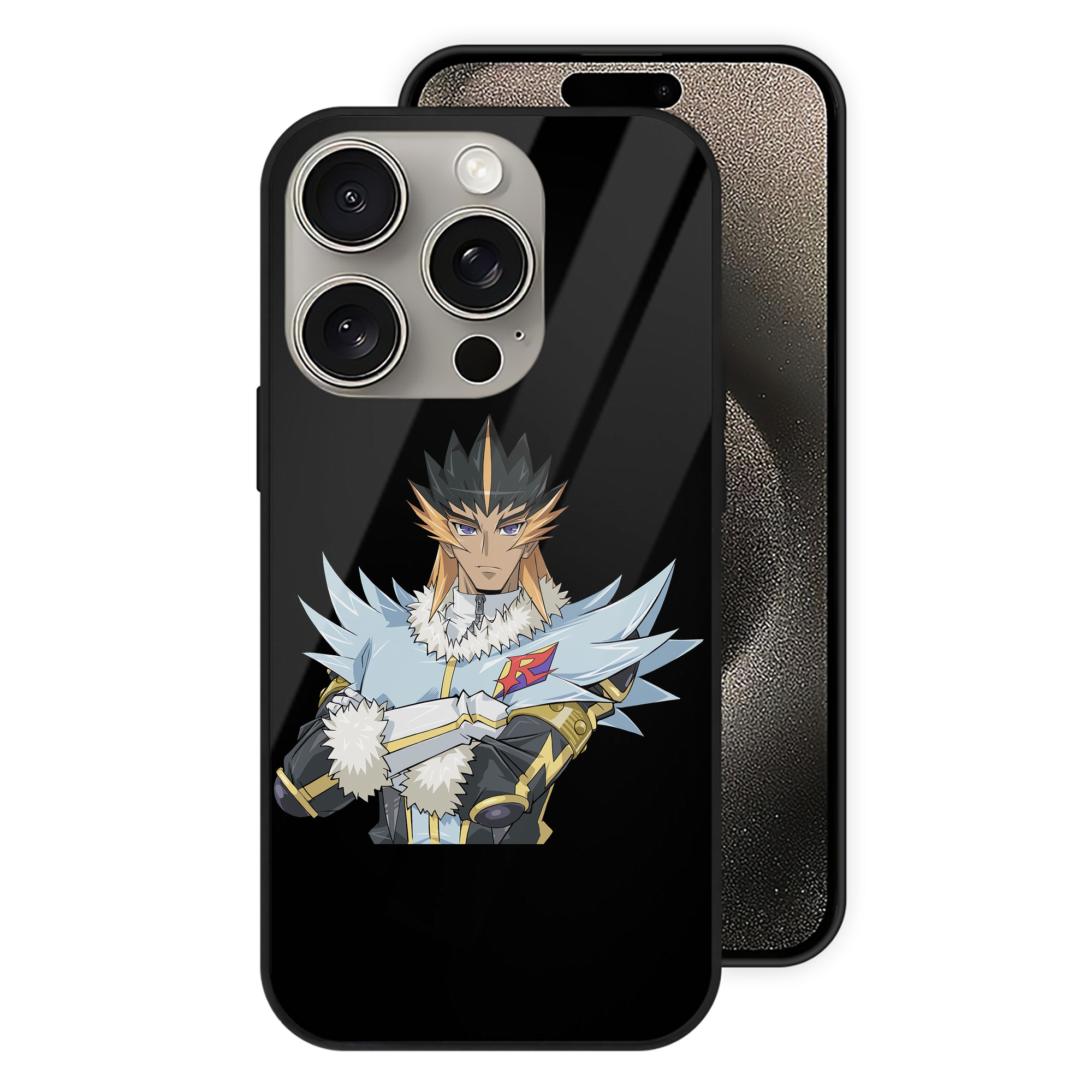 （画像用） 遊☆戯☆王 Yu-Gi-Oh! 【iPhone15Pro対応】スマホケース 耐衝撃＆黄変防止 背面ガラス