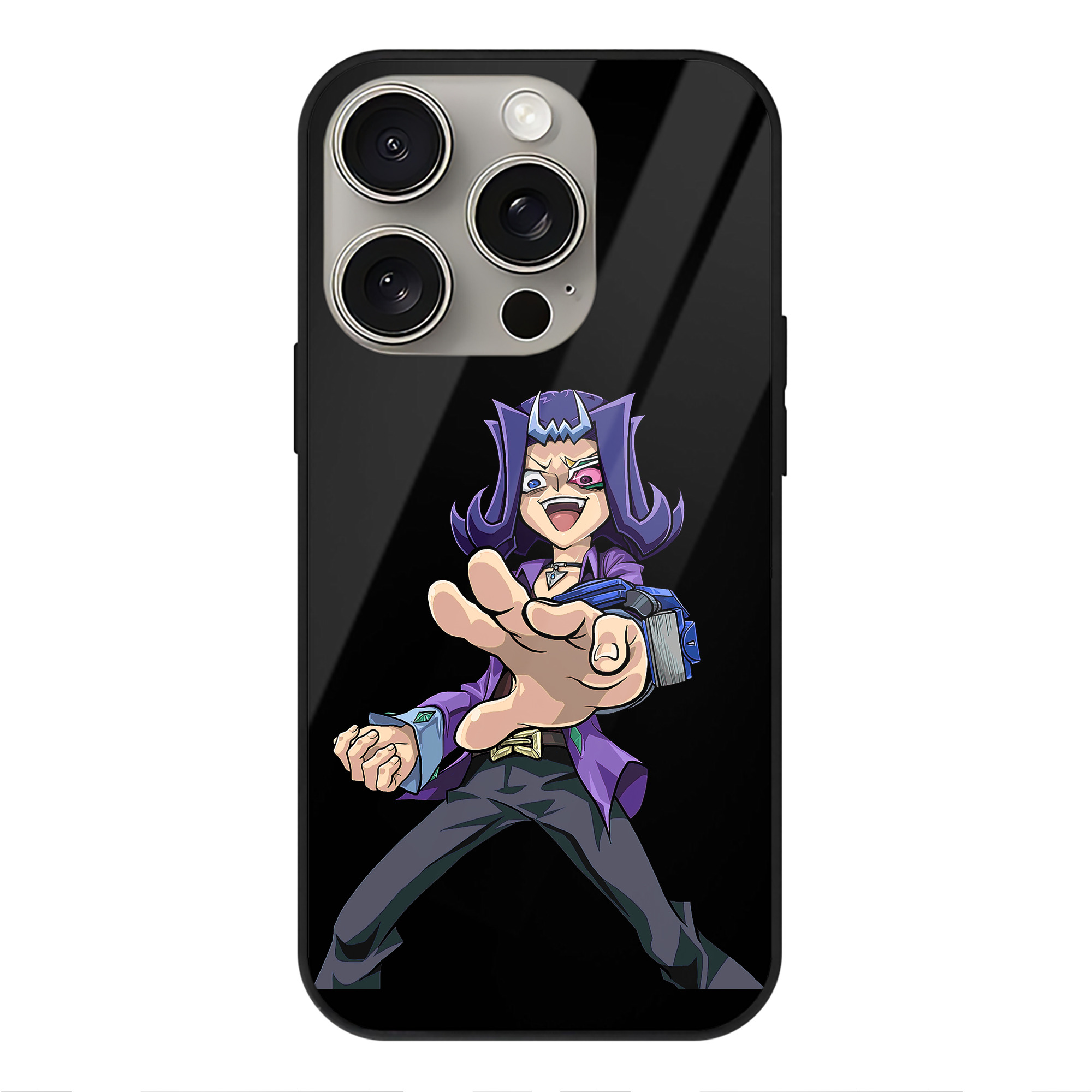 （画像用） 遊☆戯☆王 Yu-Gi-Oh! 【iPhone15Pro対応】スマホケース 耐衝撃＆黄変防止 背面ガラス