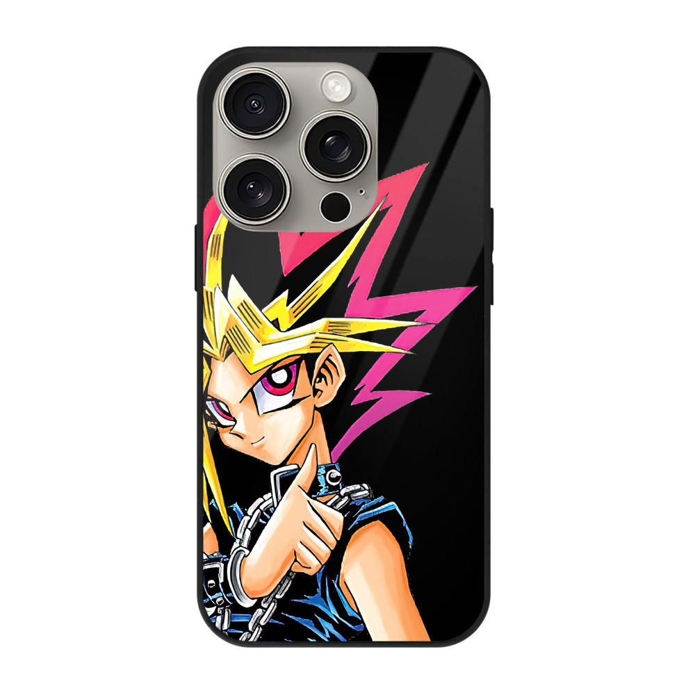 遊☆戯☆王 Yu-Gi-Oh! 【iPhone15Pro対応】スマホケース 耐衝撃＆黄変防止 背面ガラス
