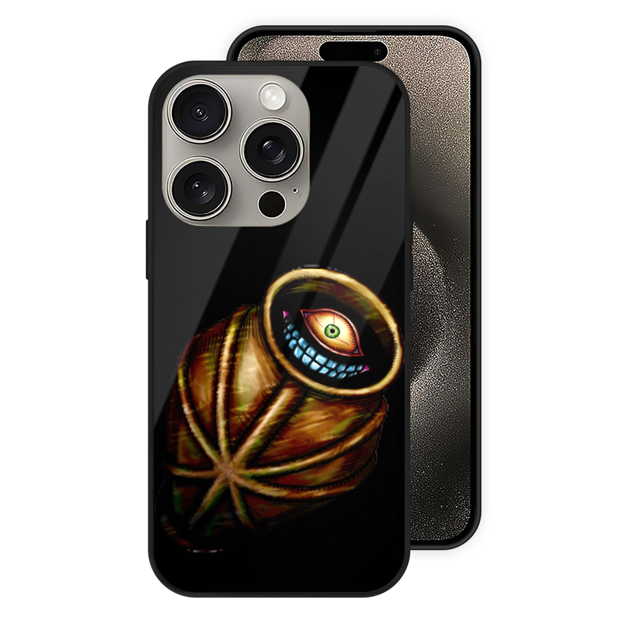（画像用） 遊☆戯☆王 Yu-Gi-Oh! 【iPhone15Pro対応】スマホケース 耐衝撃＆黄変防止 背面ガラス