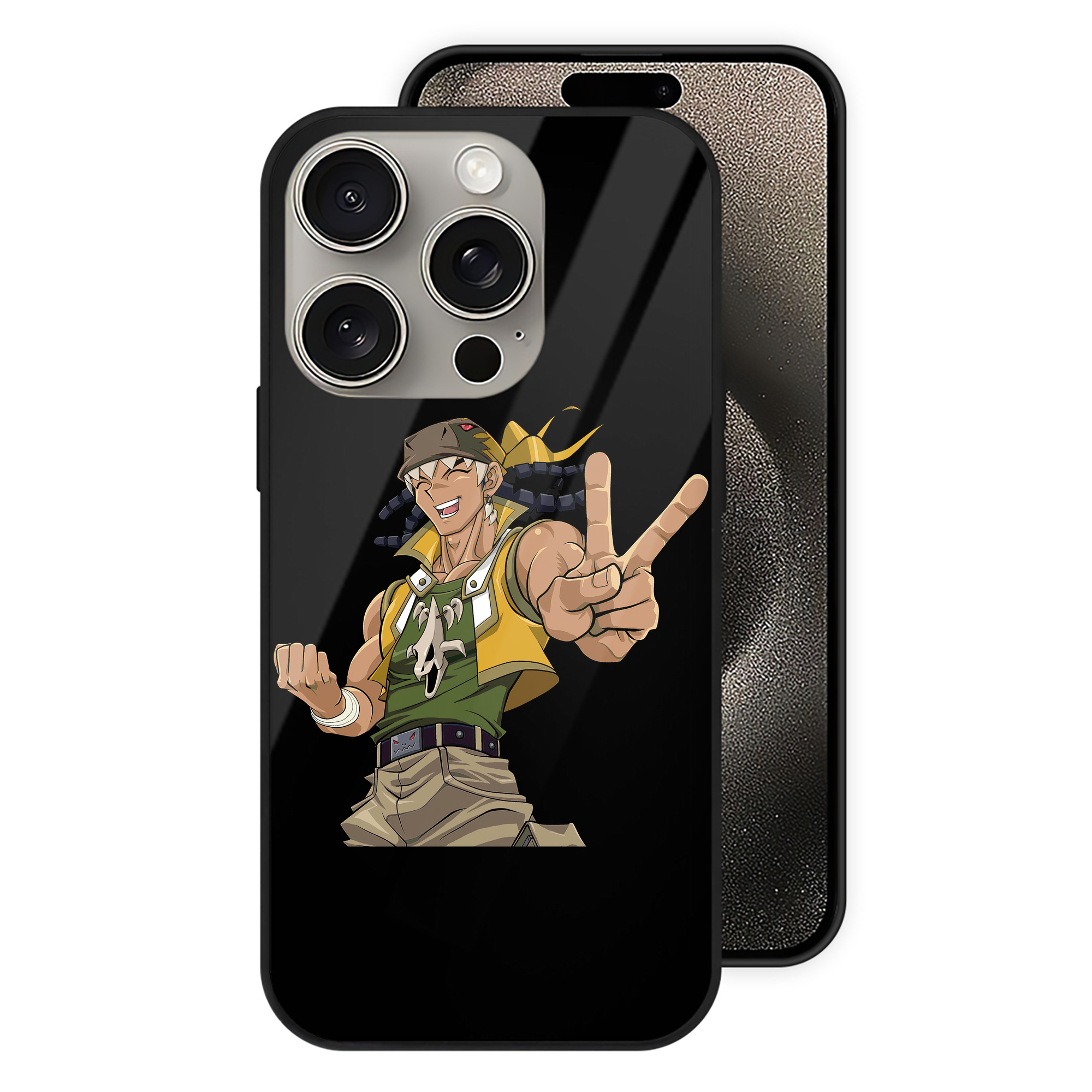 （画像用） 遊☆戯☆王 Yu-Gi-Oh! 【iPhone15Pro対応】スマホケース 耐衝撃＆黄変防止 背面ガラス