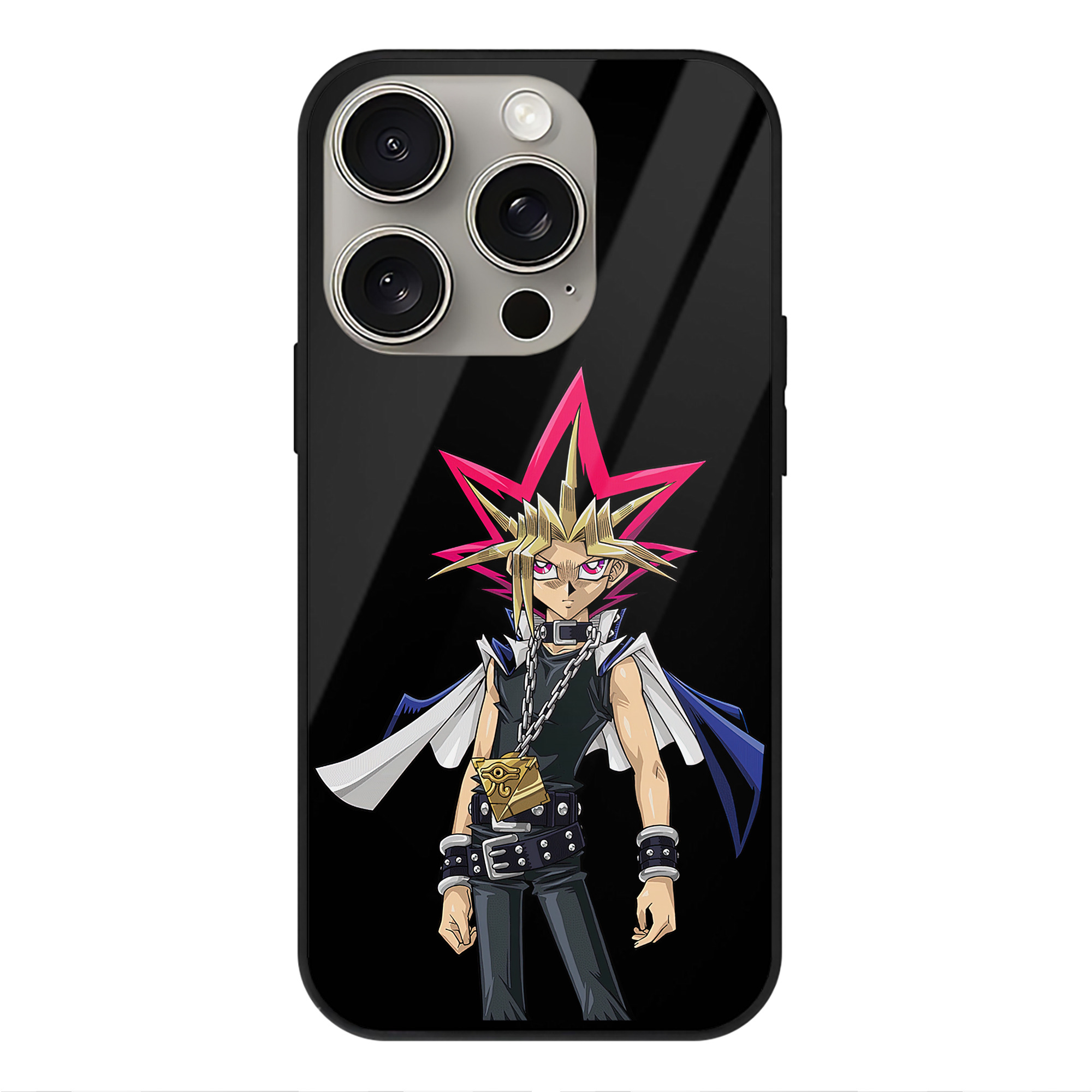 遊☆戯☆王 Yu-Gi-Oh! 【iPhone15Pro対応】スマホケース 耐衝撃＆黄変防止 背面ガラス
