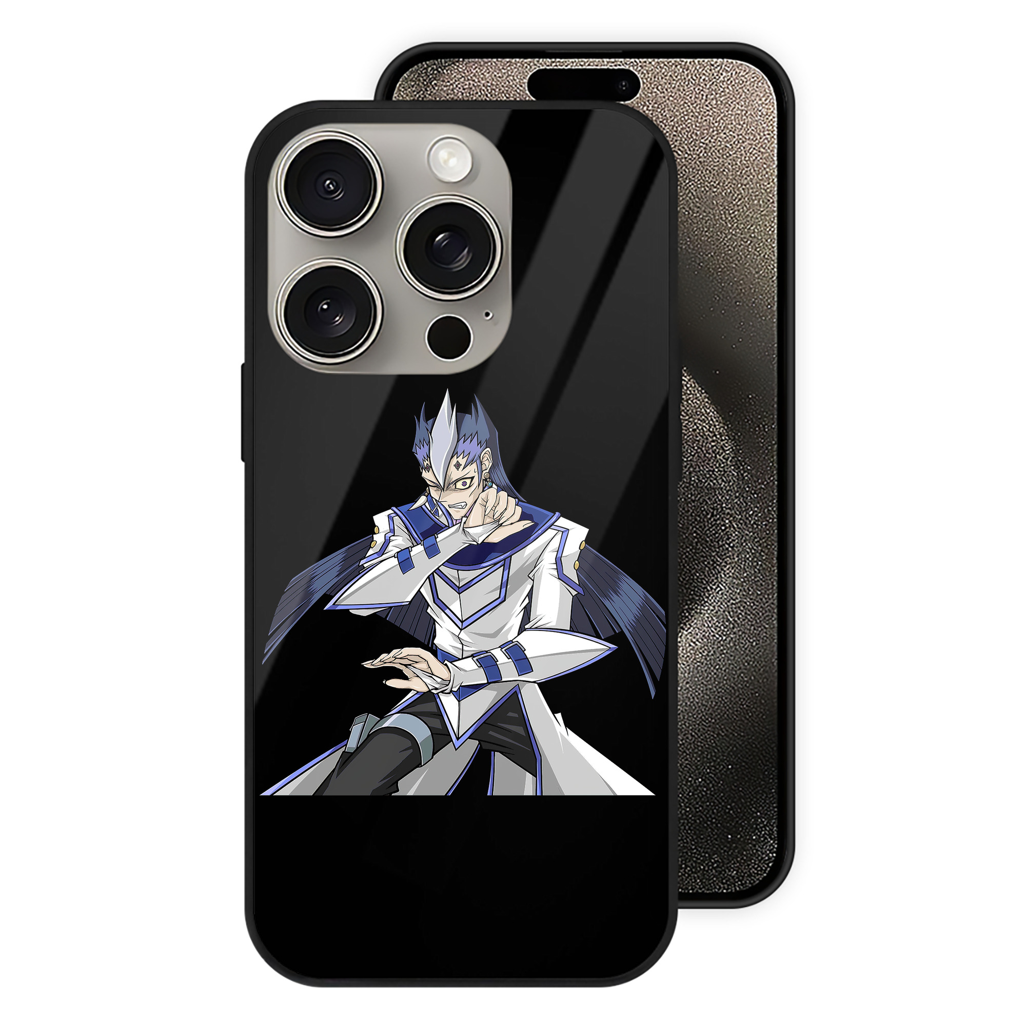 （画像用） 遊☆戯☆王 Yu-Gi-Oh! 【iPhone15Pro対応】スマホケース 耐衝撃＆黄変防止 背面ガラス