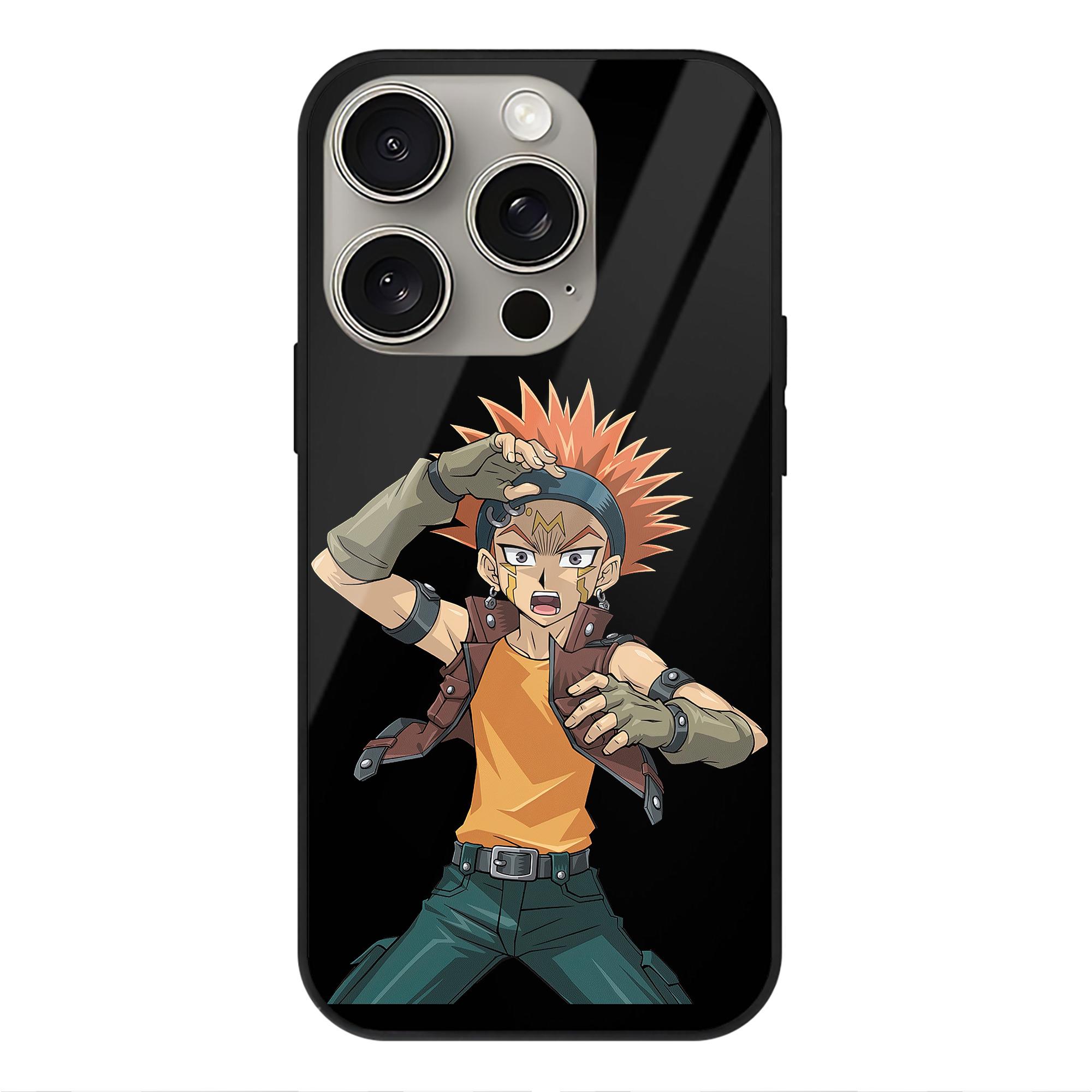 遊☆戯☆王 Yu-Gi-Oh! 【iPhone15Pro対応】スマホケース 耐衝撃＆黄変防止 背面ガラス